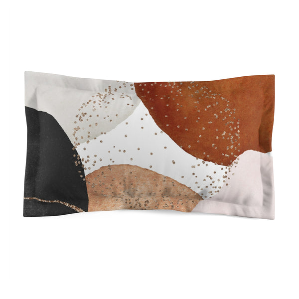 Bedding Pillow Sham | Modern Rust Beige, Grey Black Bedding Pillow