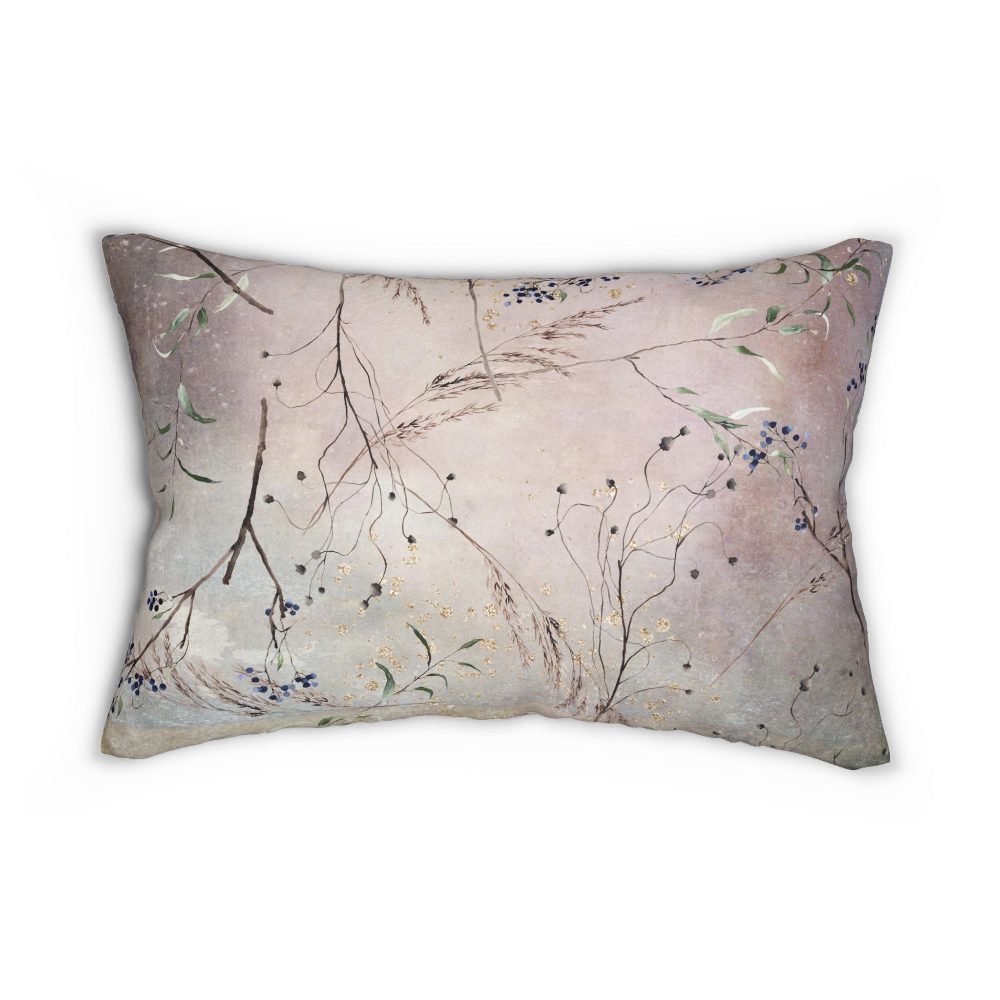 Floral Boho Lumbar Pillow | Beige Botanical