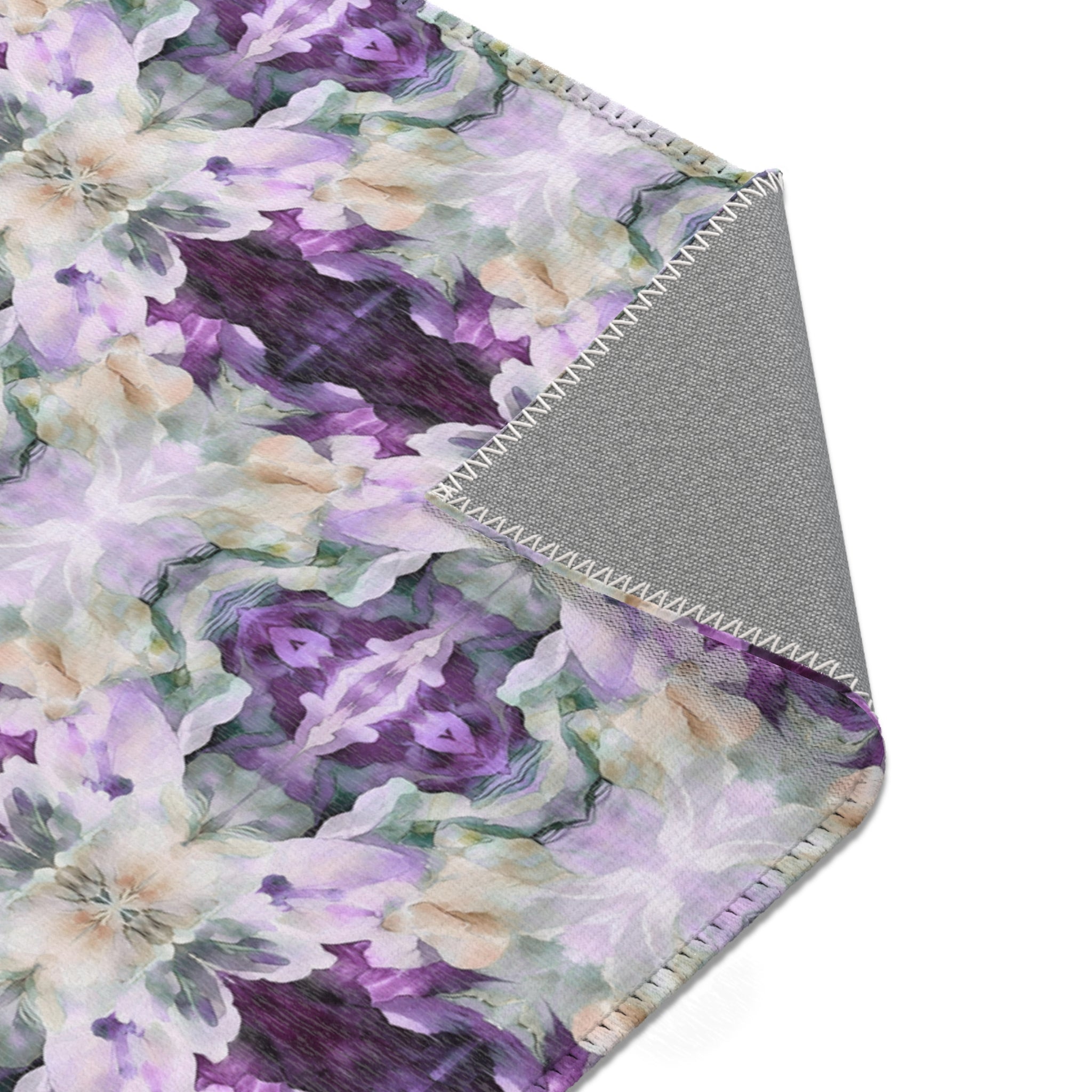 Abstract Large Area Rug | Purple Symmetry Watercolor Rug