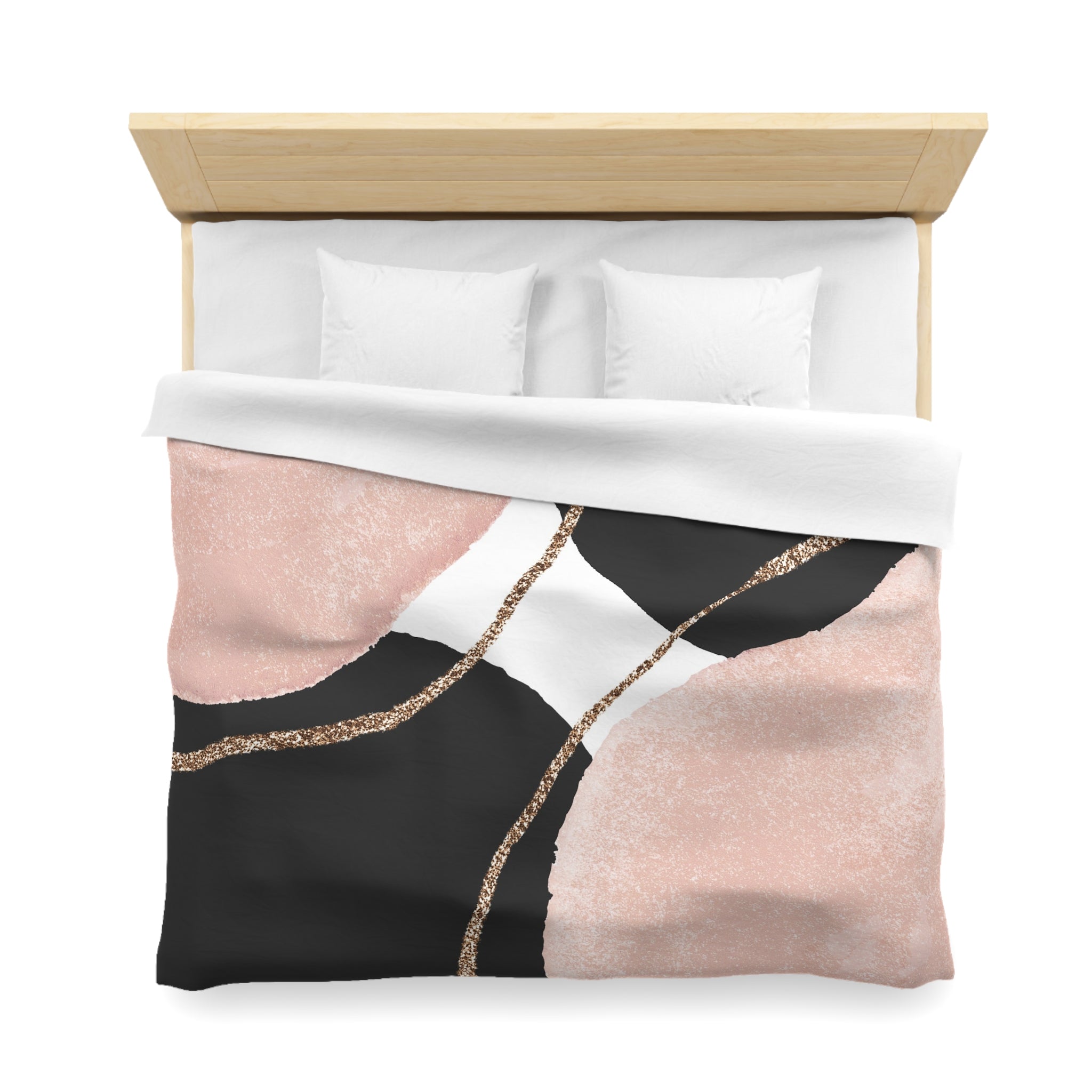 Abstract Watercolor Duvet, Pillow Cover | Black Blush Pink Bedroom Decor