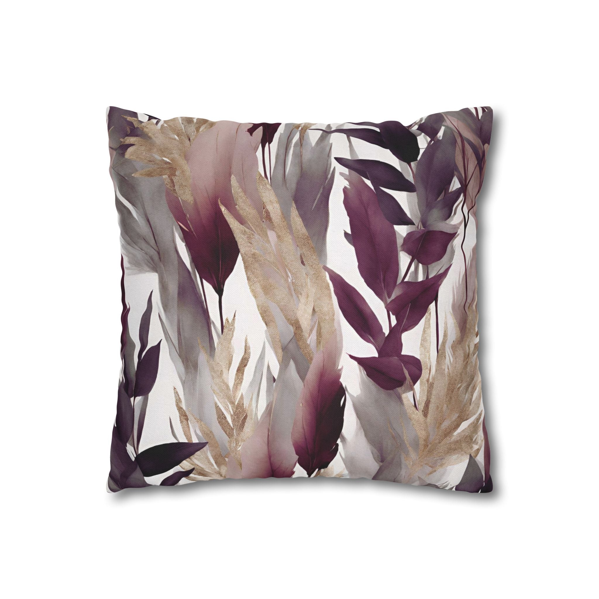 Floral Pillow Cover | Abstract Leaves Modern Pillowcase