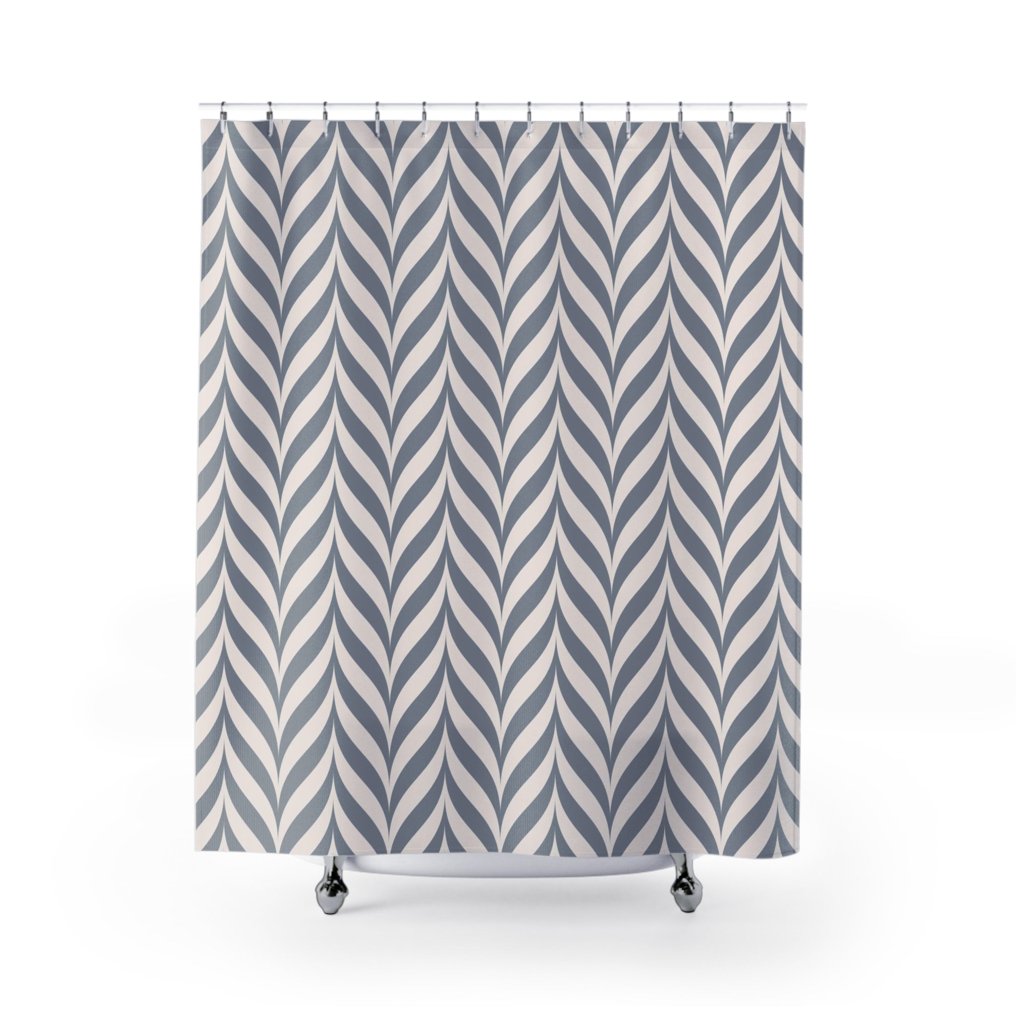 modern boho fabric shower curtain