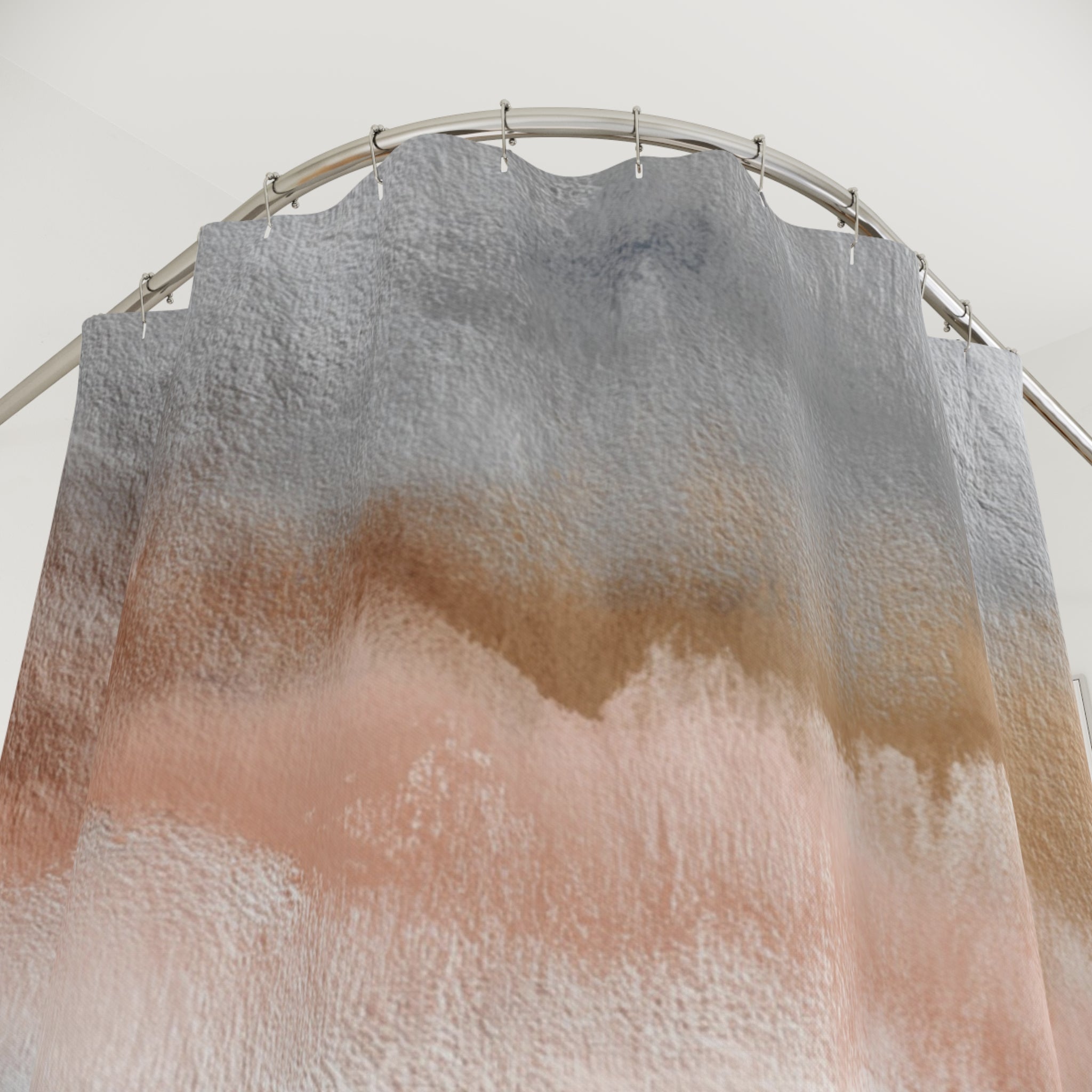 Abstract Watercolor Shower Curtain | Grey Blush, Blue Bathroom Decor