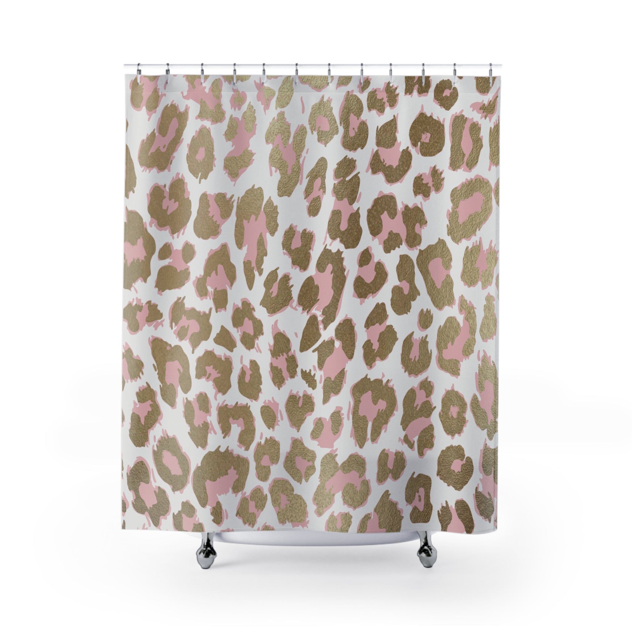 modern boho fabric shower curtain