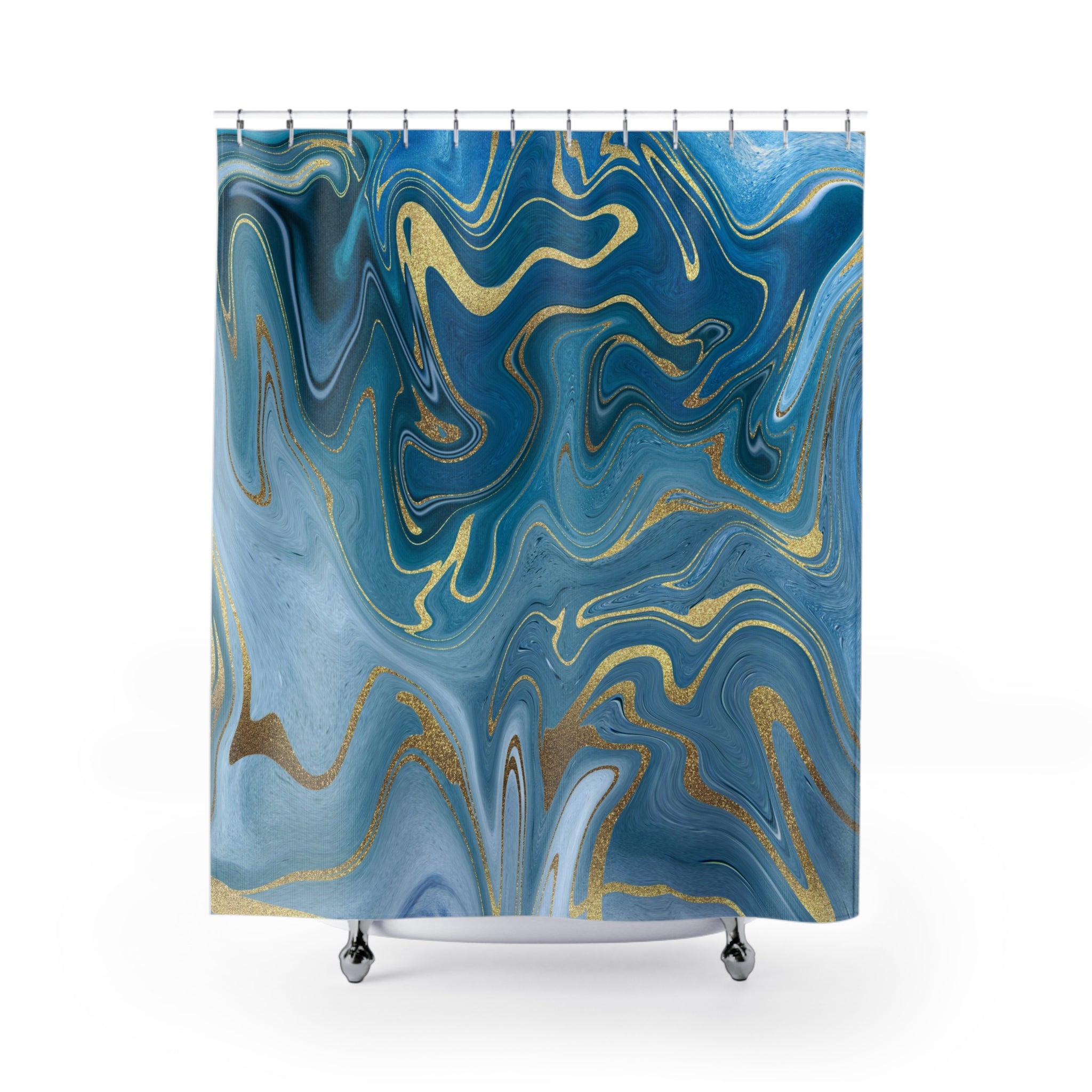 modern boho fabric shower curtain