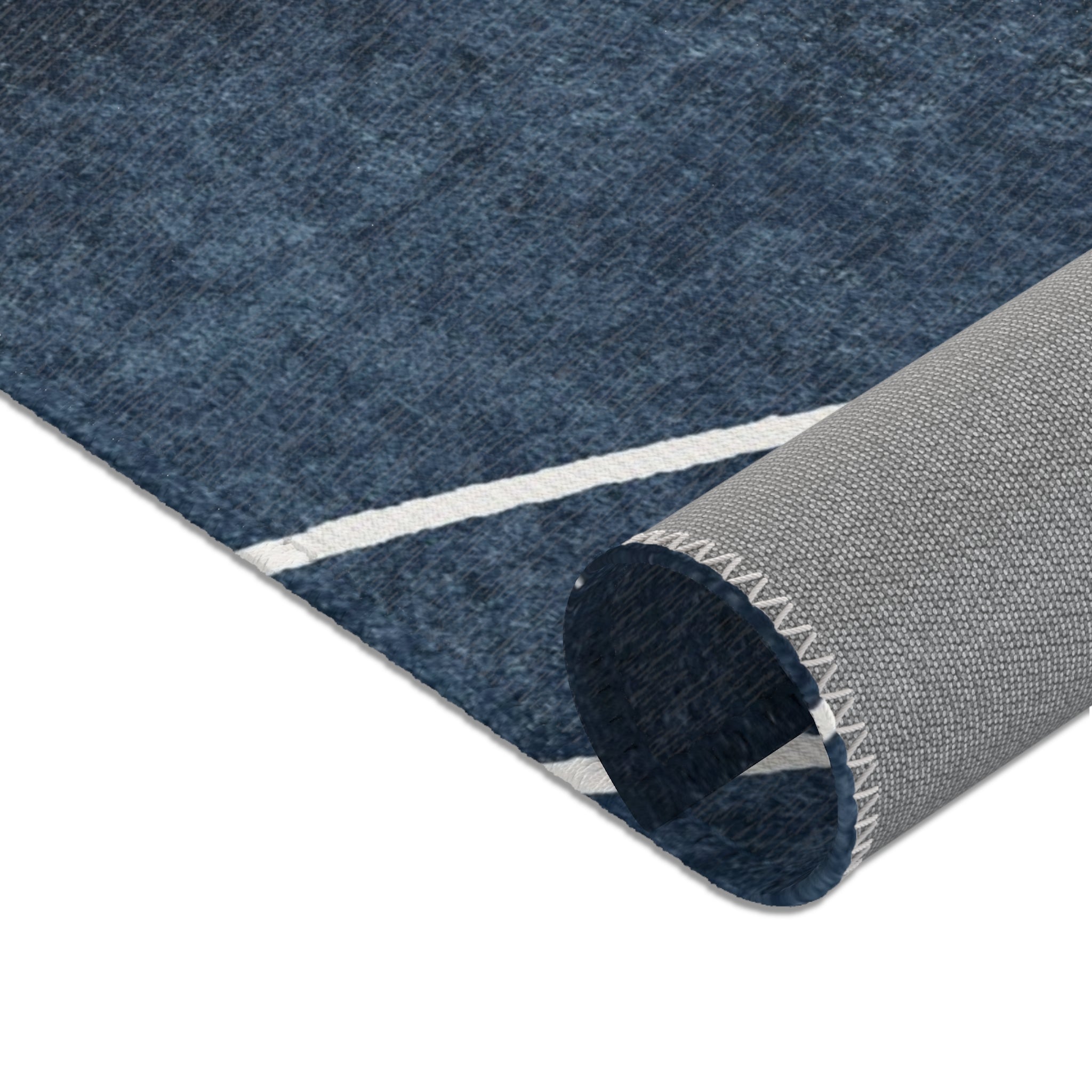 Abstract Area Rug | Blush Pink, Navy Blue Watercolor Artsy Rug