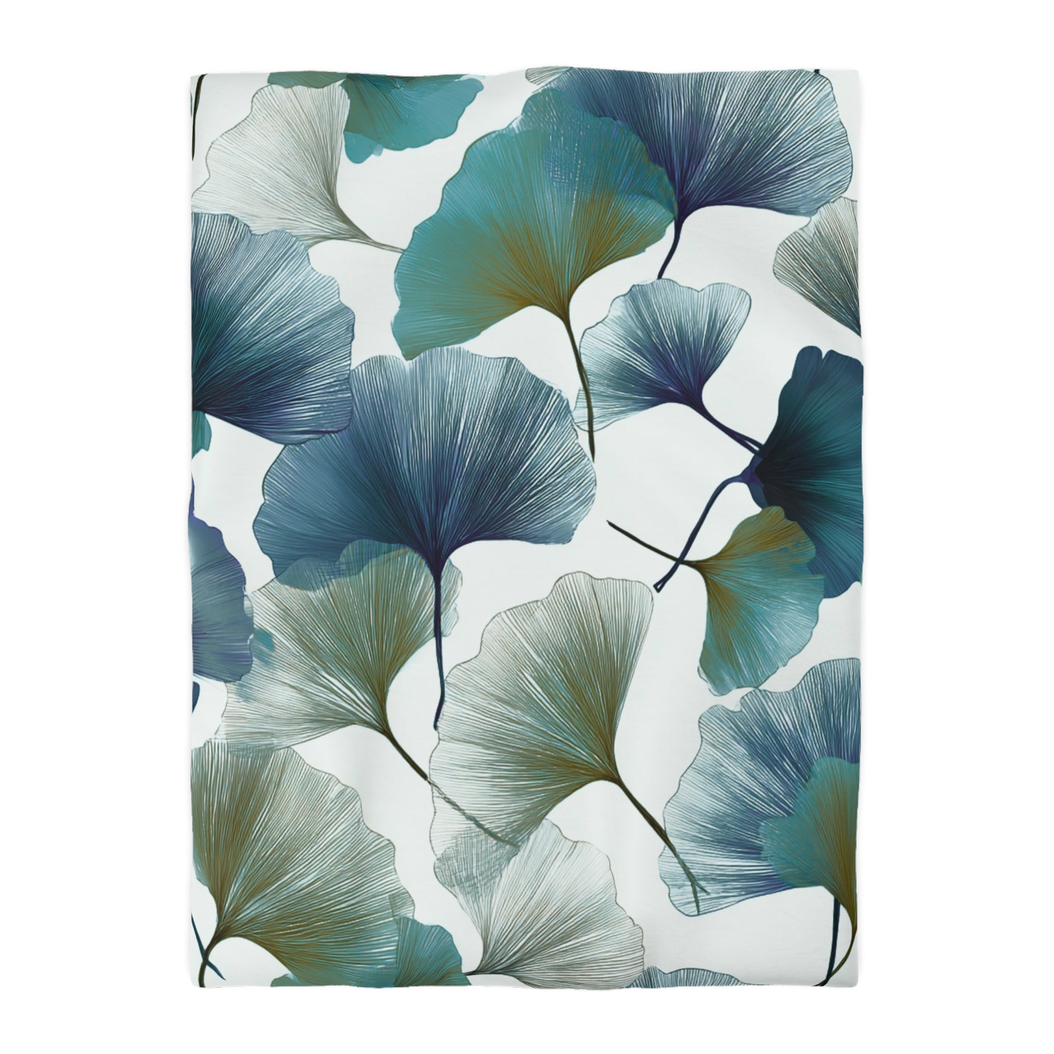 Floral Duvet, Pillow Cover | White Teal Bedroom Decor