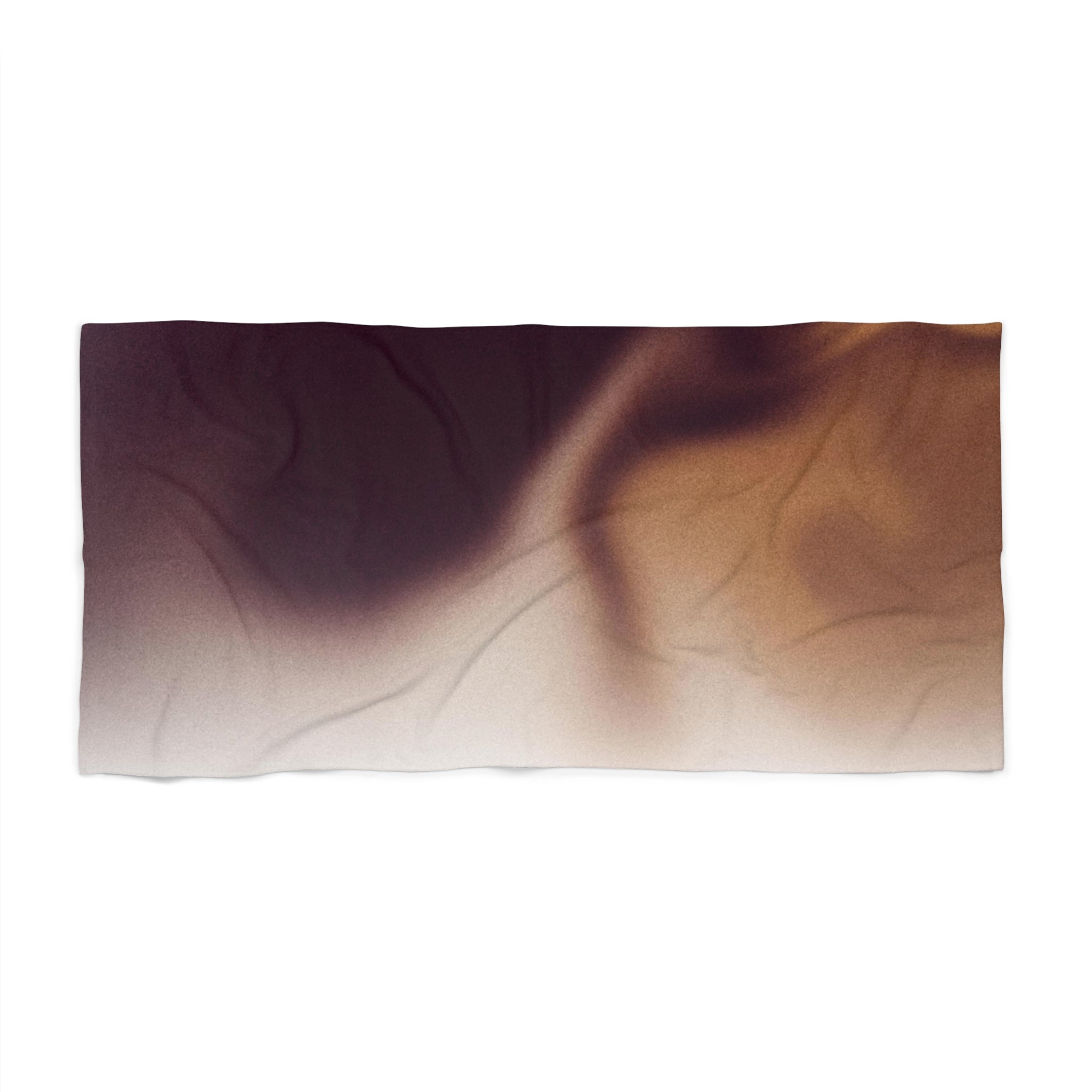 Bath Beach Towel | Abstract Dark Wine Purple, Brown Beige Ombre