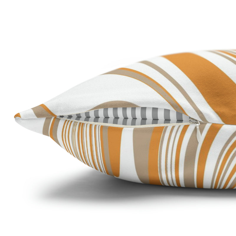 Abstract Pillow Cover | Orange Beige White