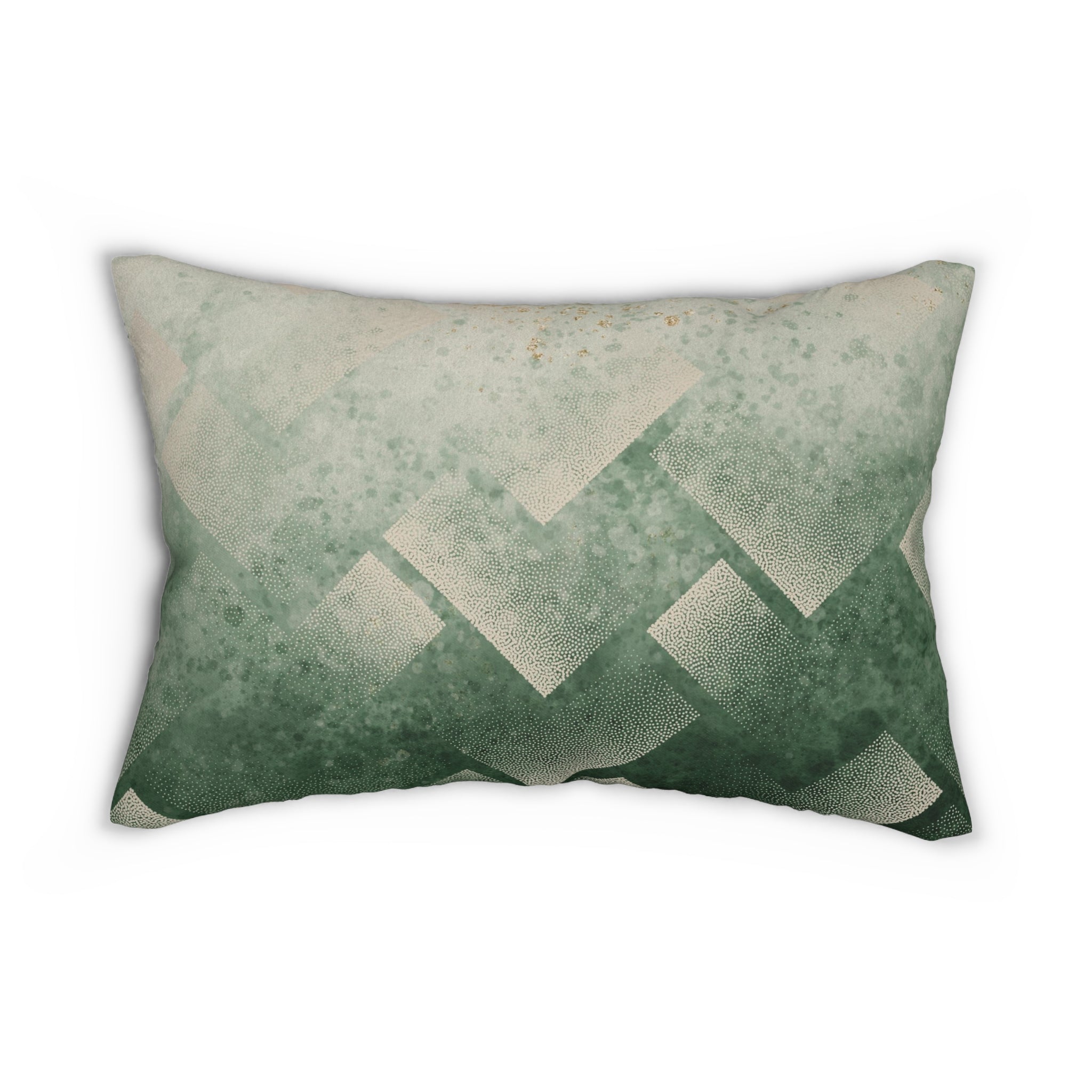 Abstract Boho Lumbar Pillow | Sage Green Beige Ombre