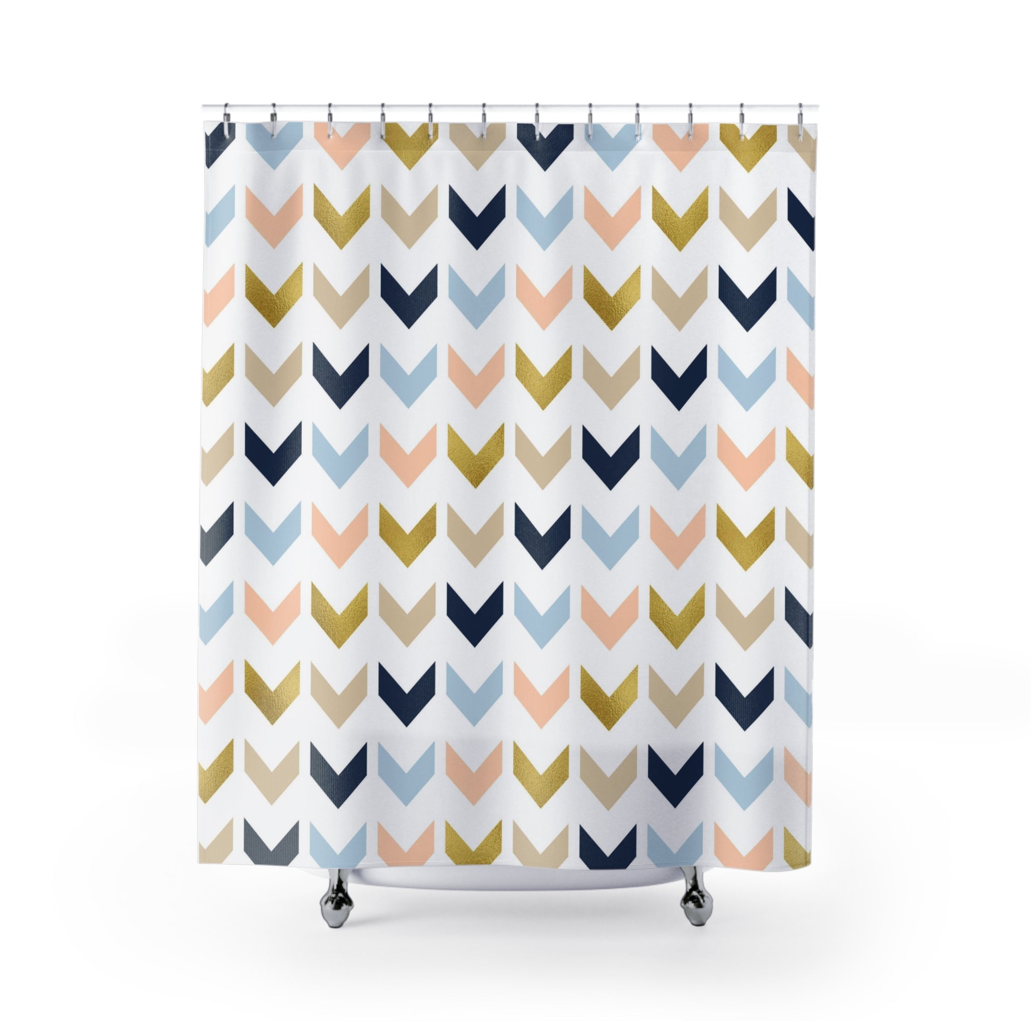 modern boho fabric shower curtain