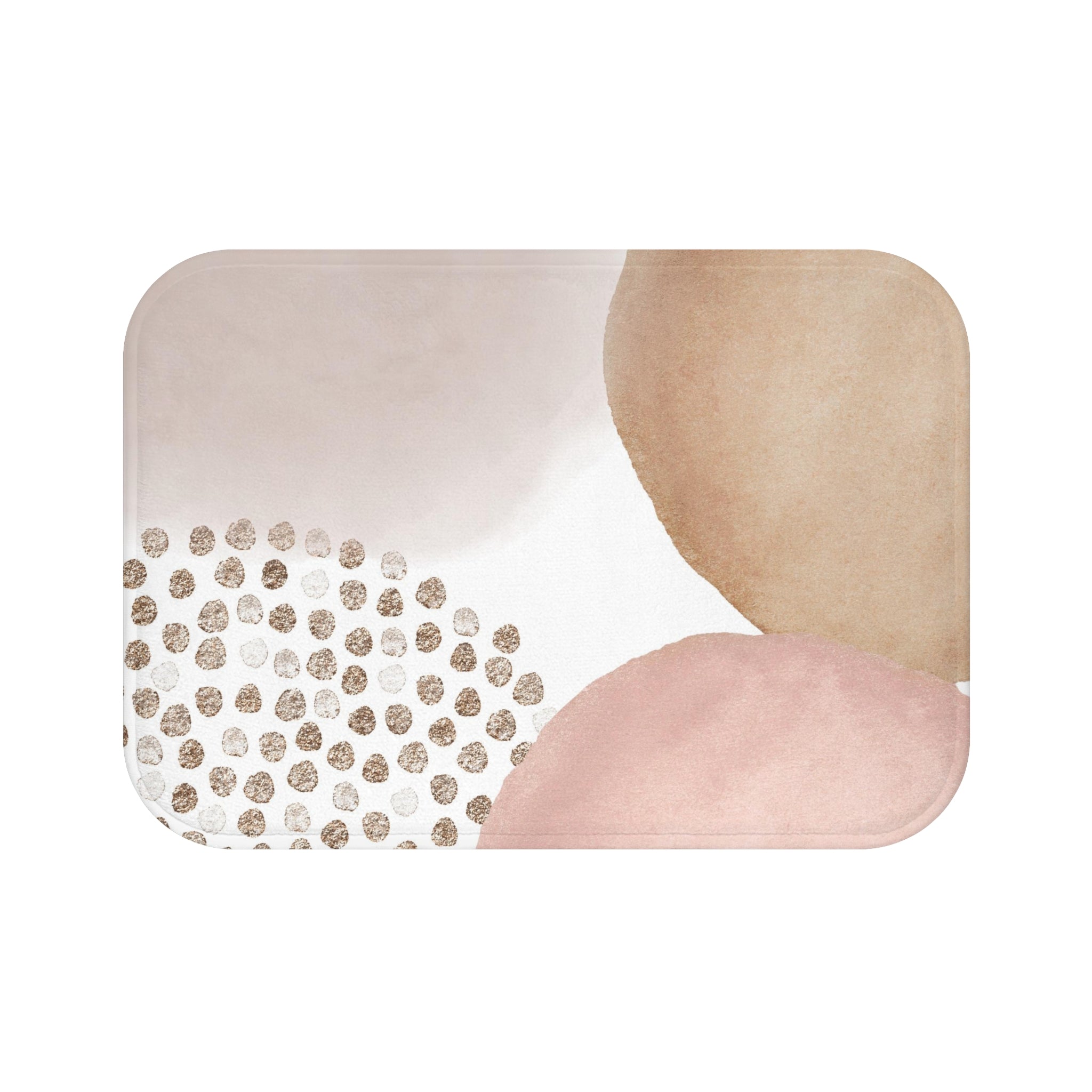 Abstract Bath Mat, Kitchen Mat | Blush Pink Beige Mat