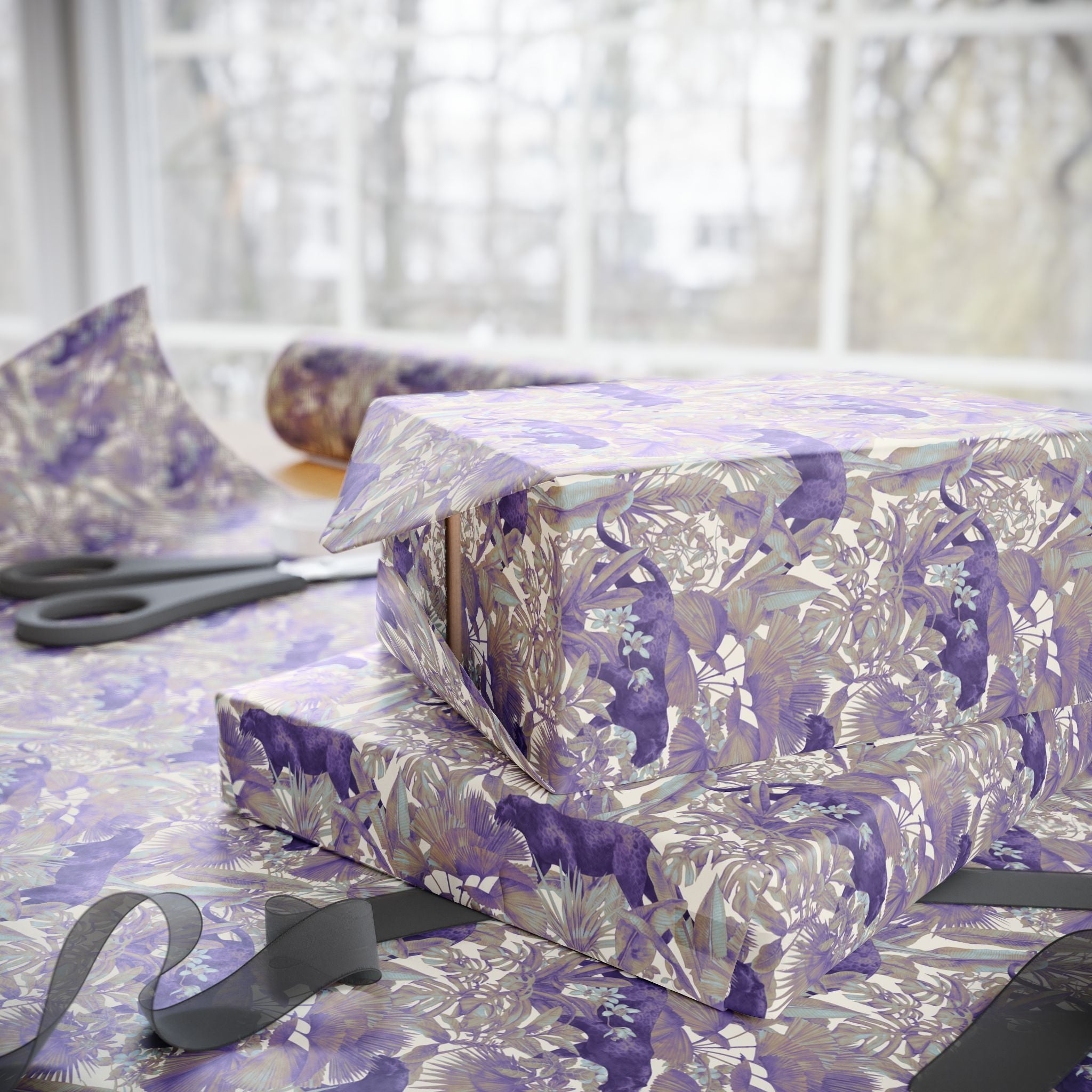 Jungle Wrapping Papers, Jaguar Gift Wrapping for the Holidays, Birthdays
