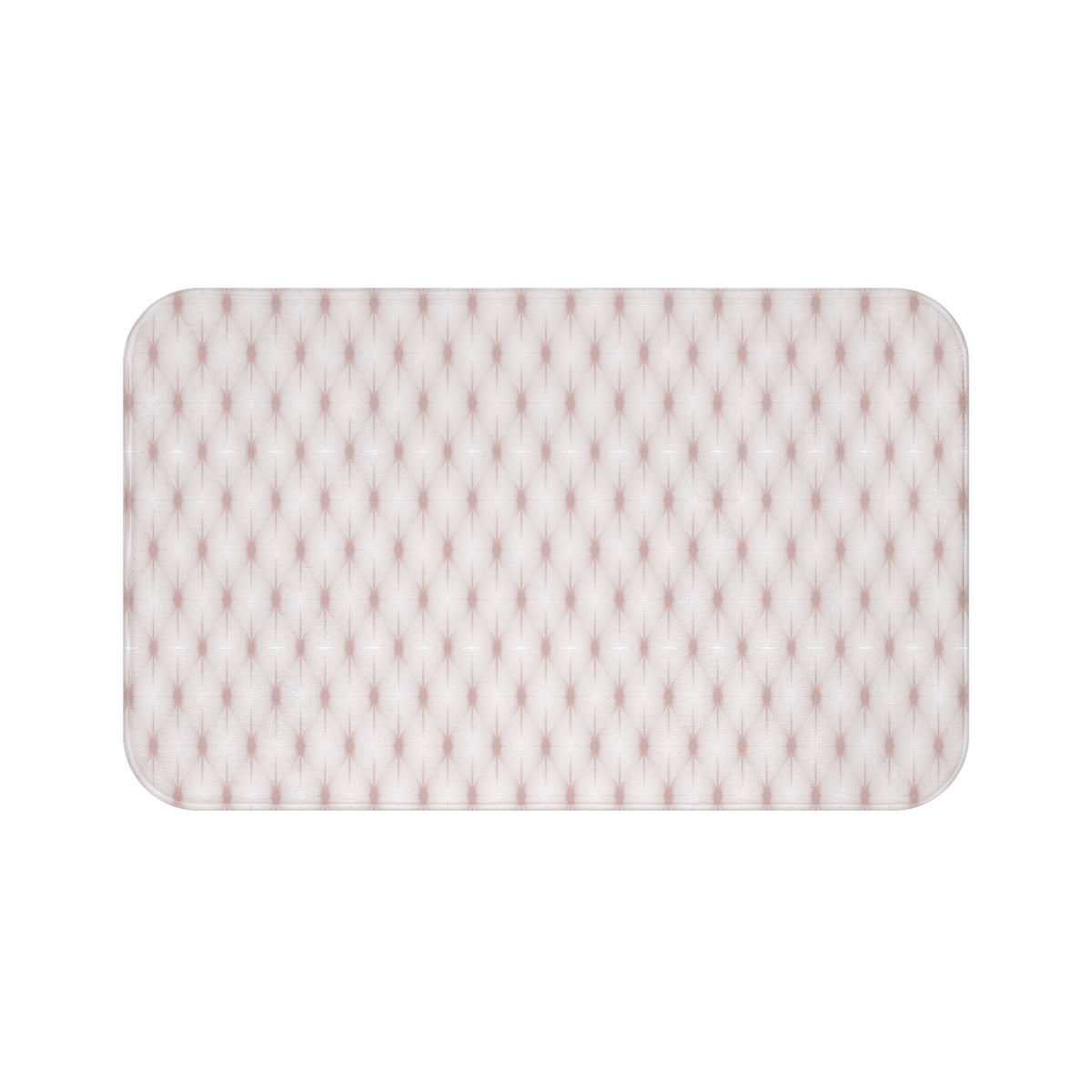 Blush Pink Deco Linework Bath Mat, Pastel Bathroom Rug