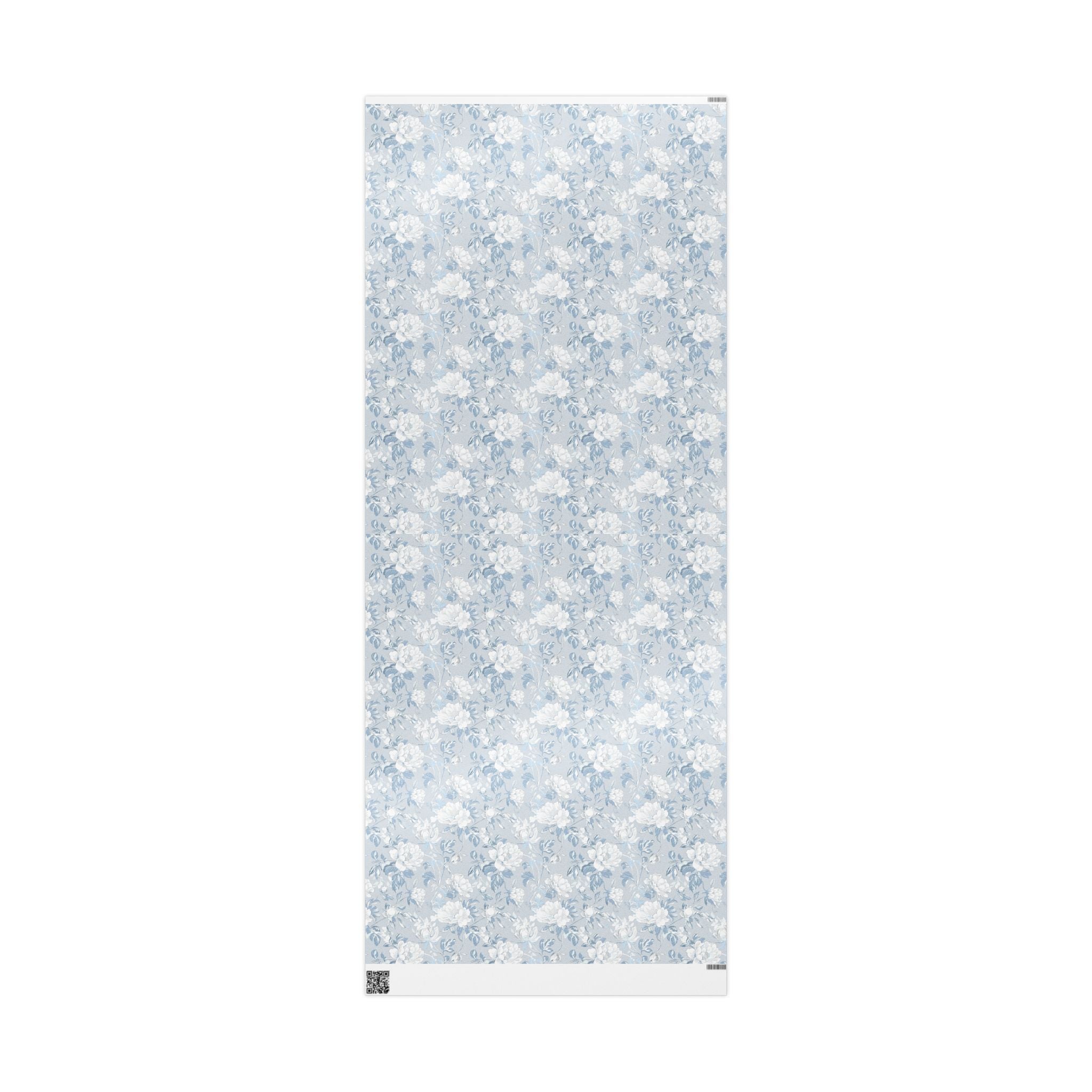 Floral Wrapping Papers, Light Blue Botanical Gift Wrapping for the Holidays, Birthdays