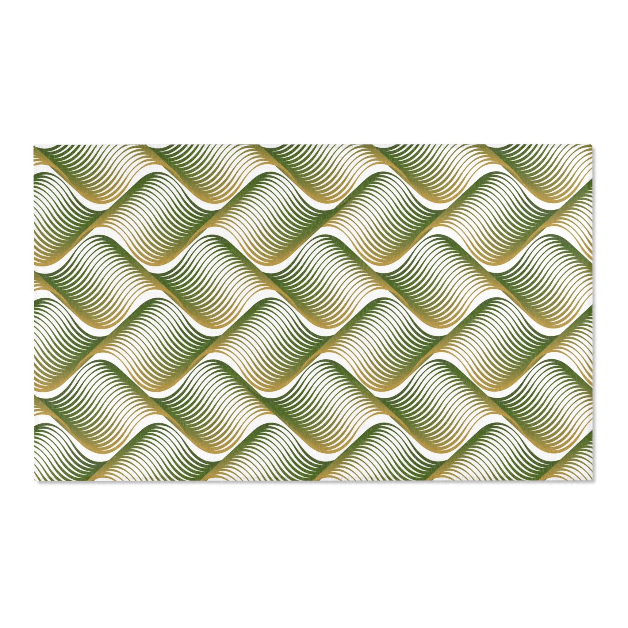 Abstract Large Area Rug | Green Pattern Rug