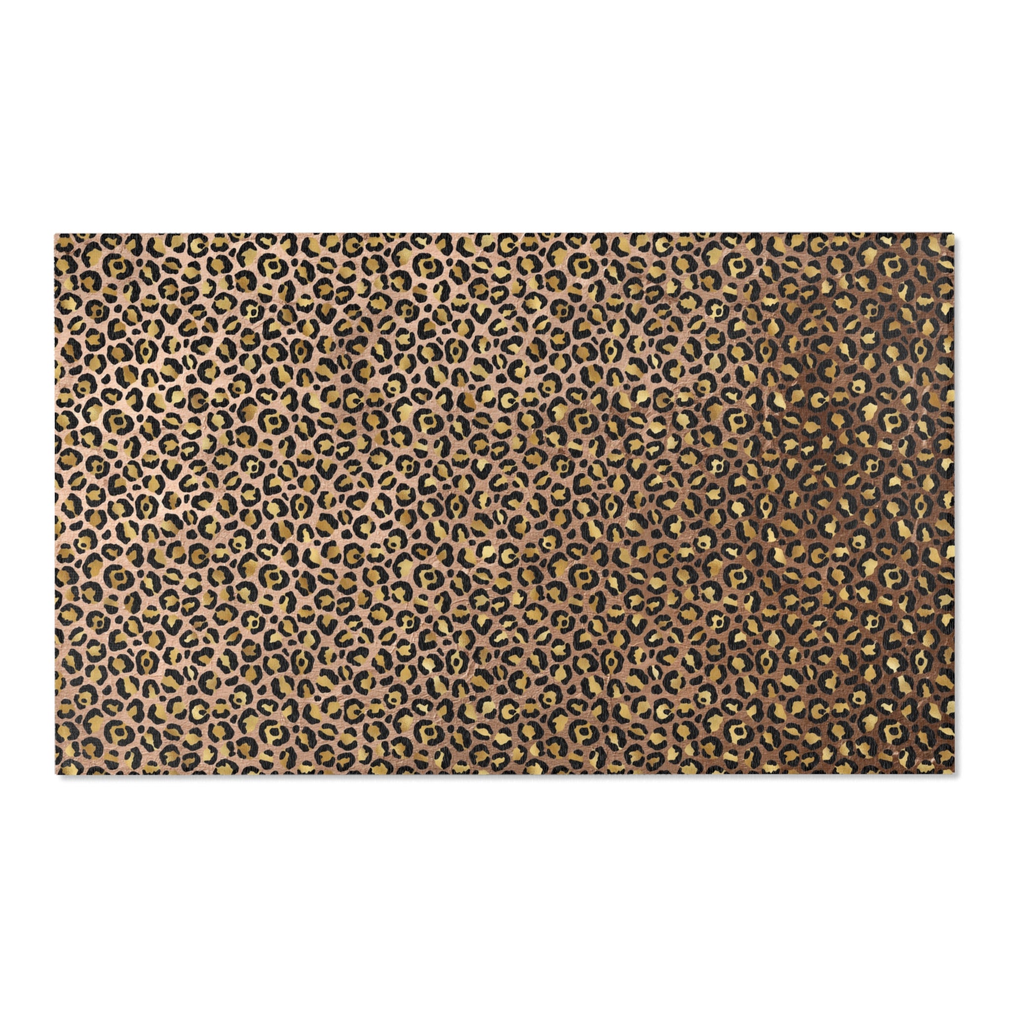 Beige Leopard Large Area Rug | Gold Mauve, Brown Animal Print