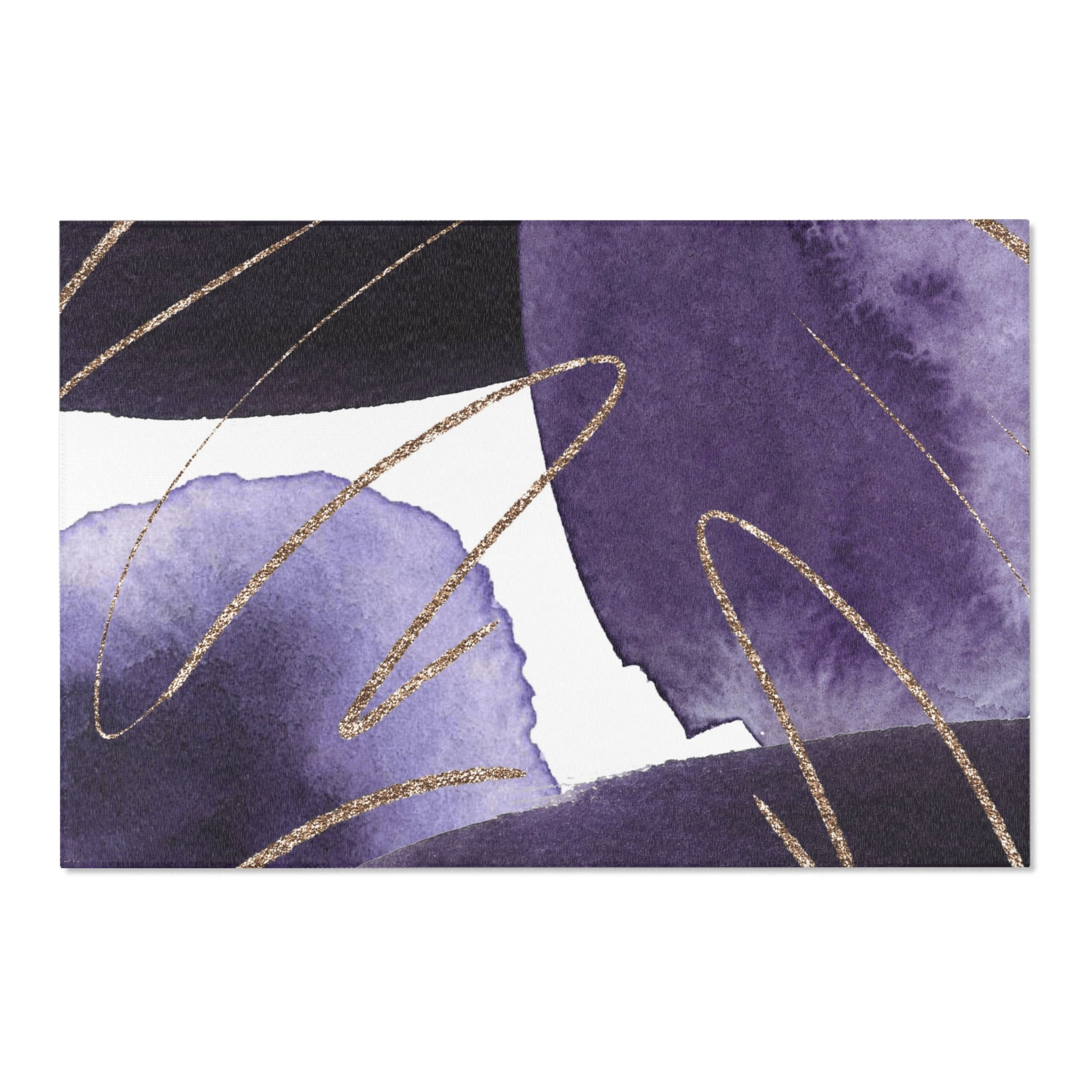 Abstract Area Rug | Watercolor Lavender Purple White