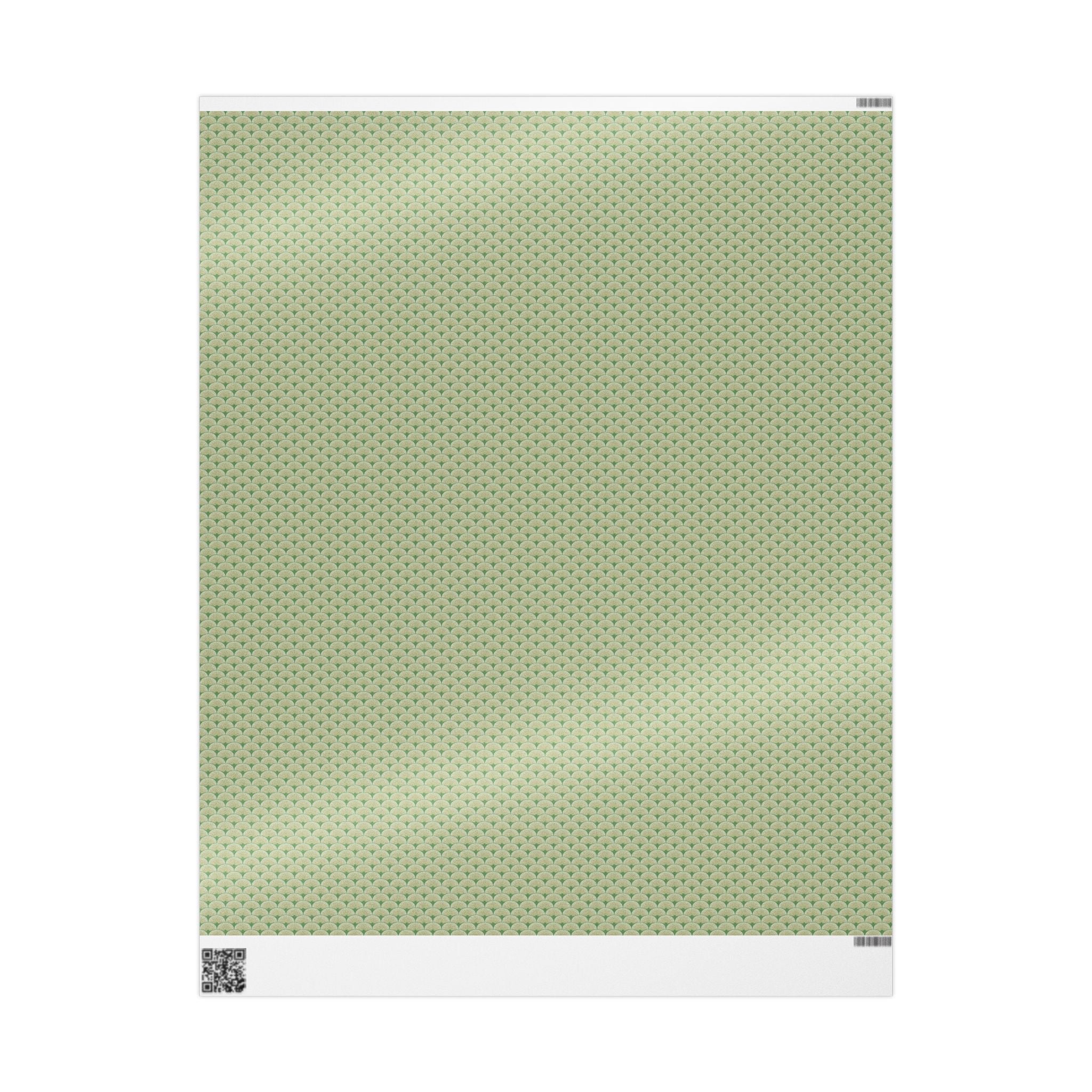 Art Deco Wrapping Papers, Green White for the Holidays, Birthdays