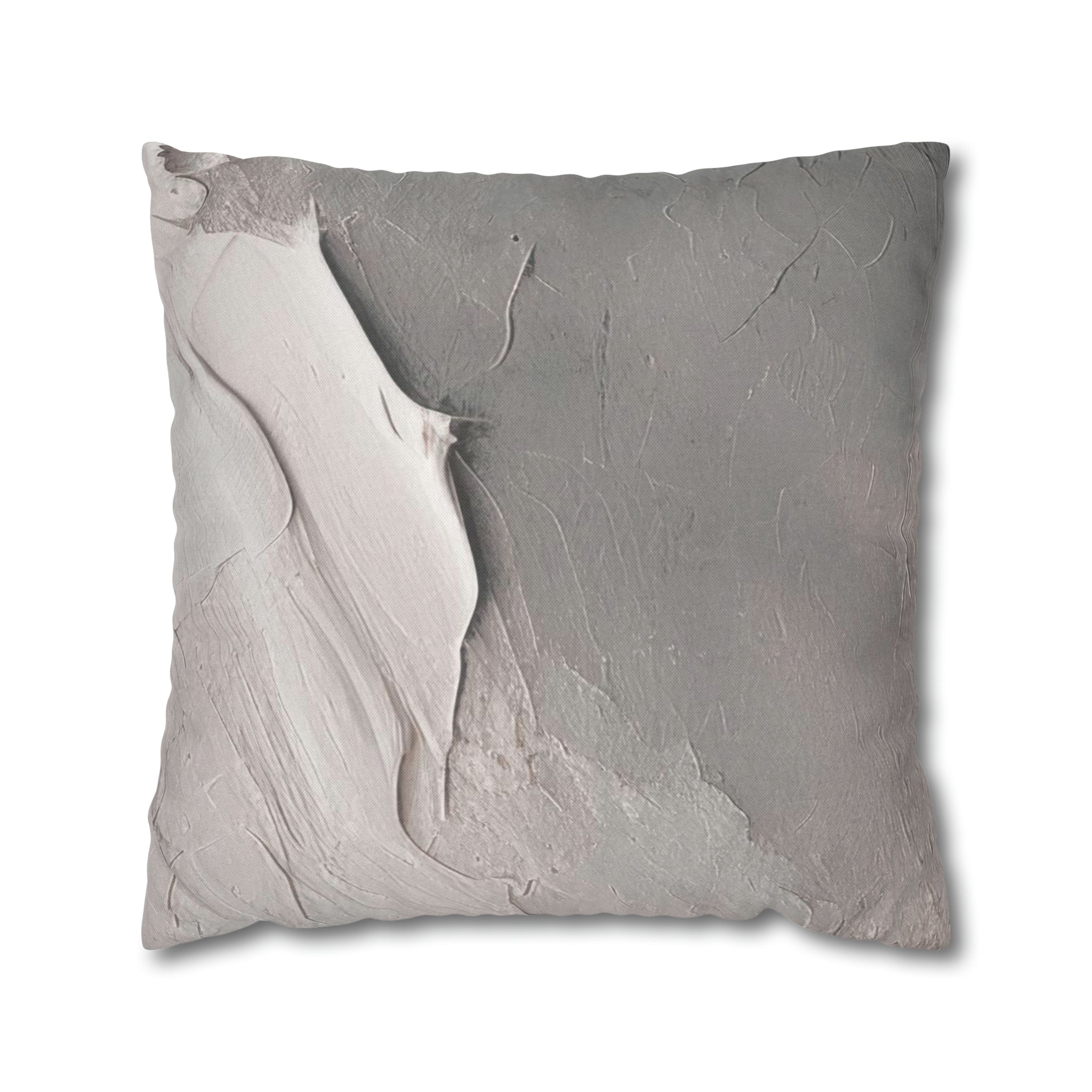 Abstract Pillow Cover | Slate Grey, Blush Pink