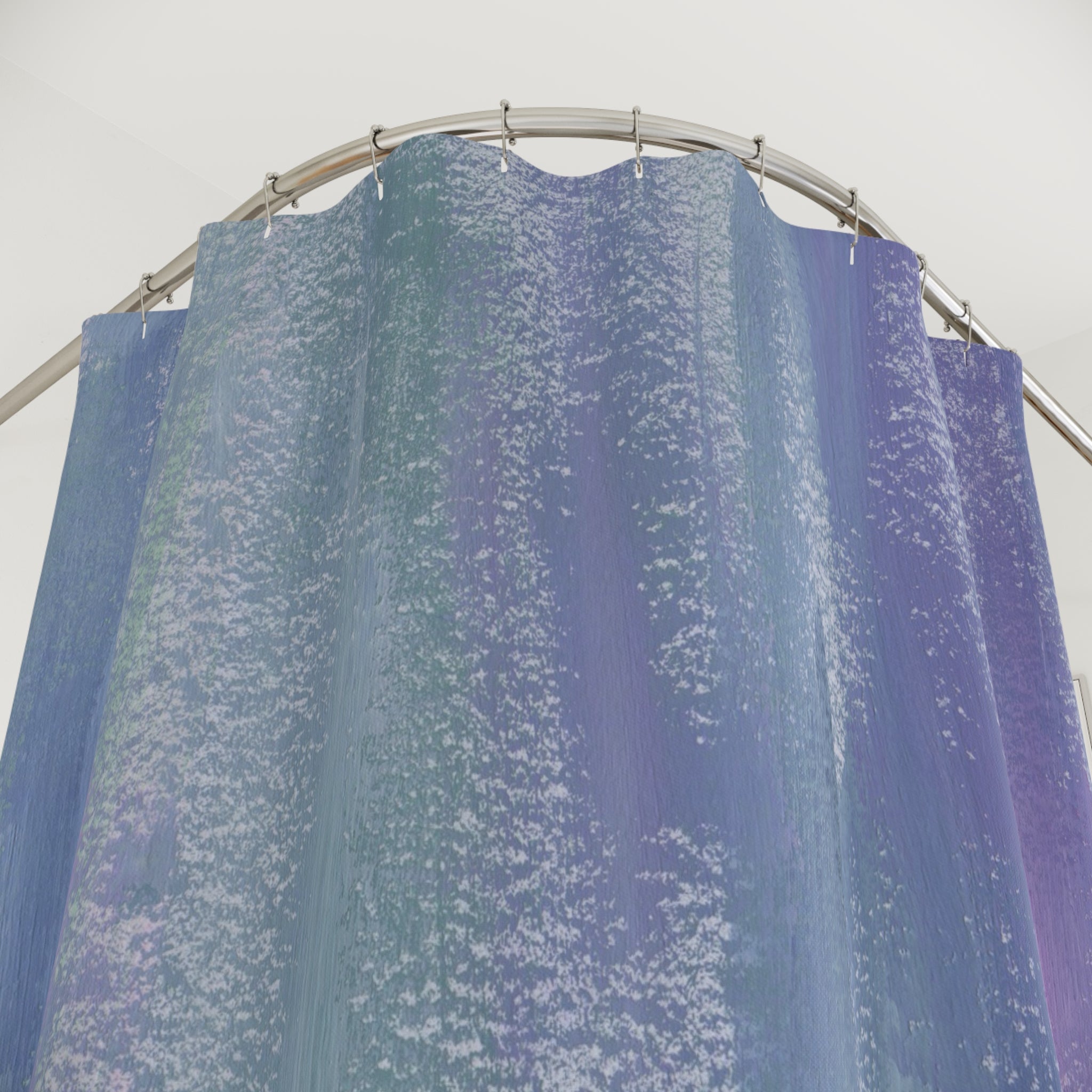 Textured Shower Curtain | Lavender Teal Ombre