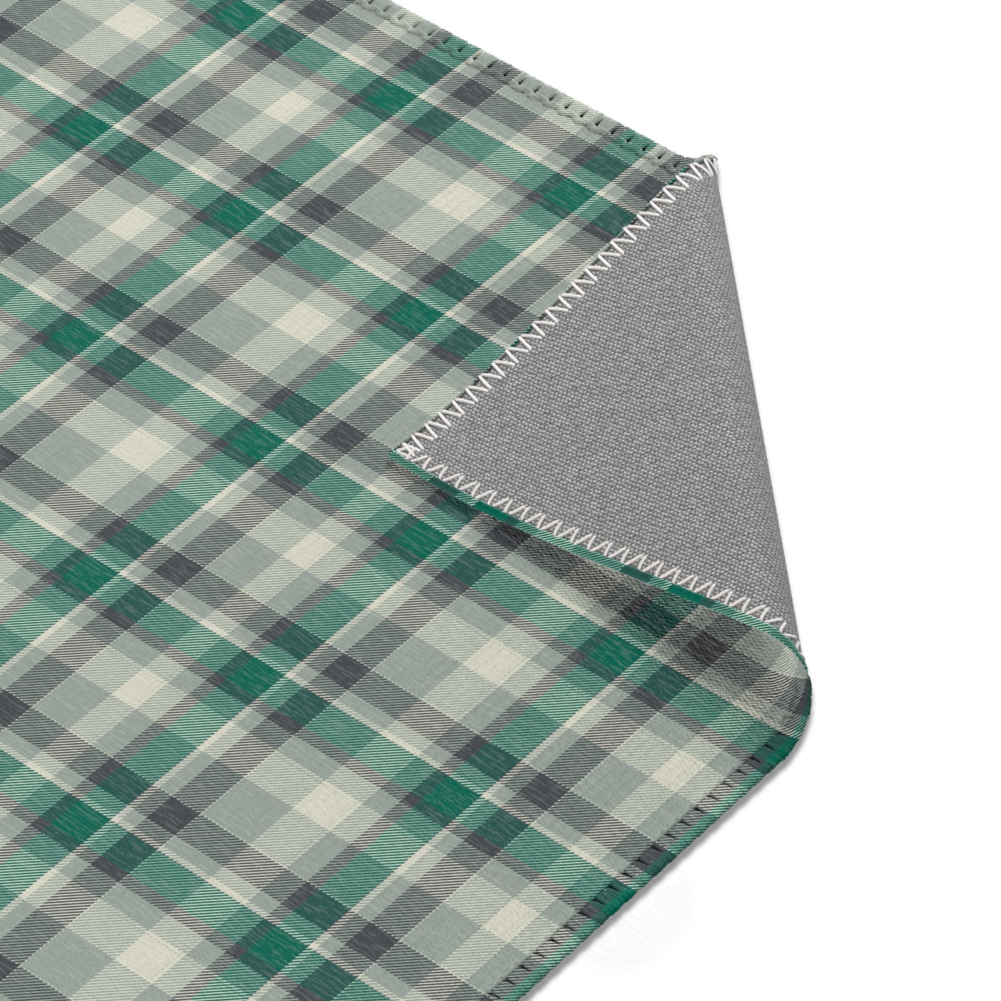 Plaid Area Rug | Sage Green, Green Checkered Rug