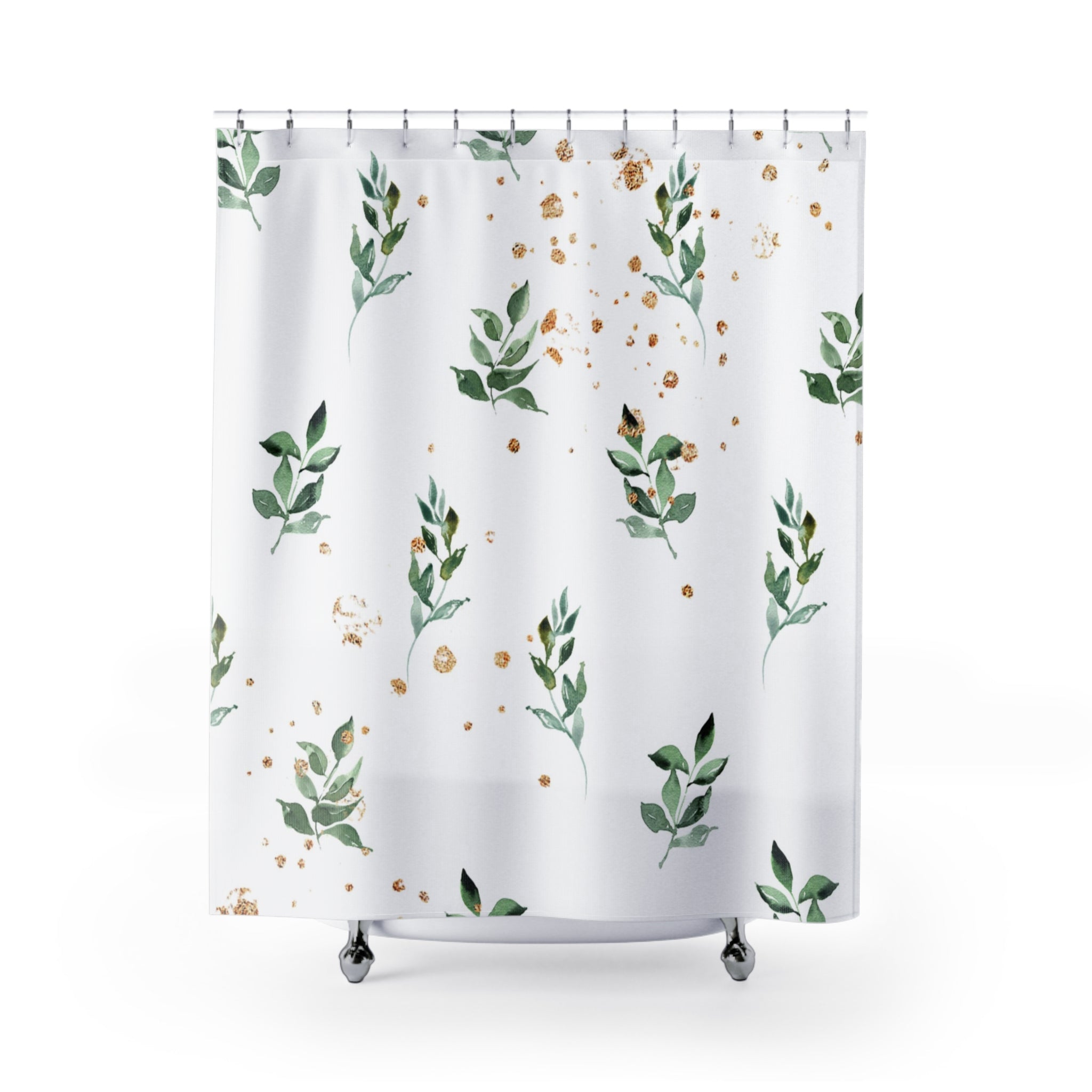 modern boho fabric shower curtain