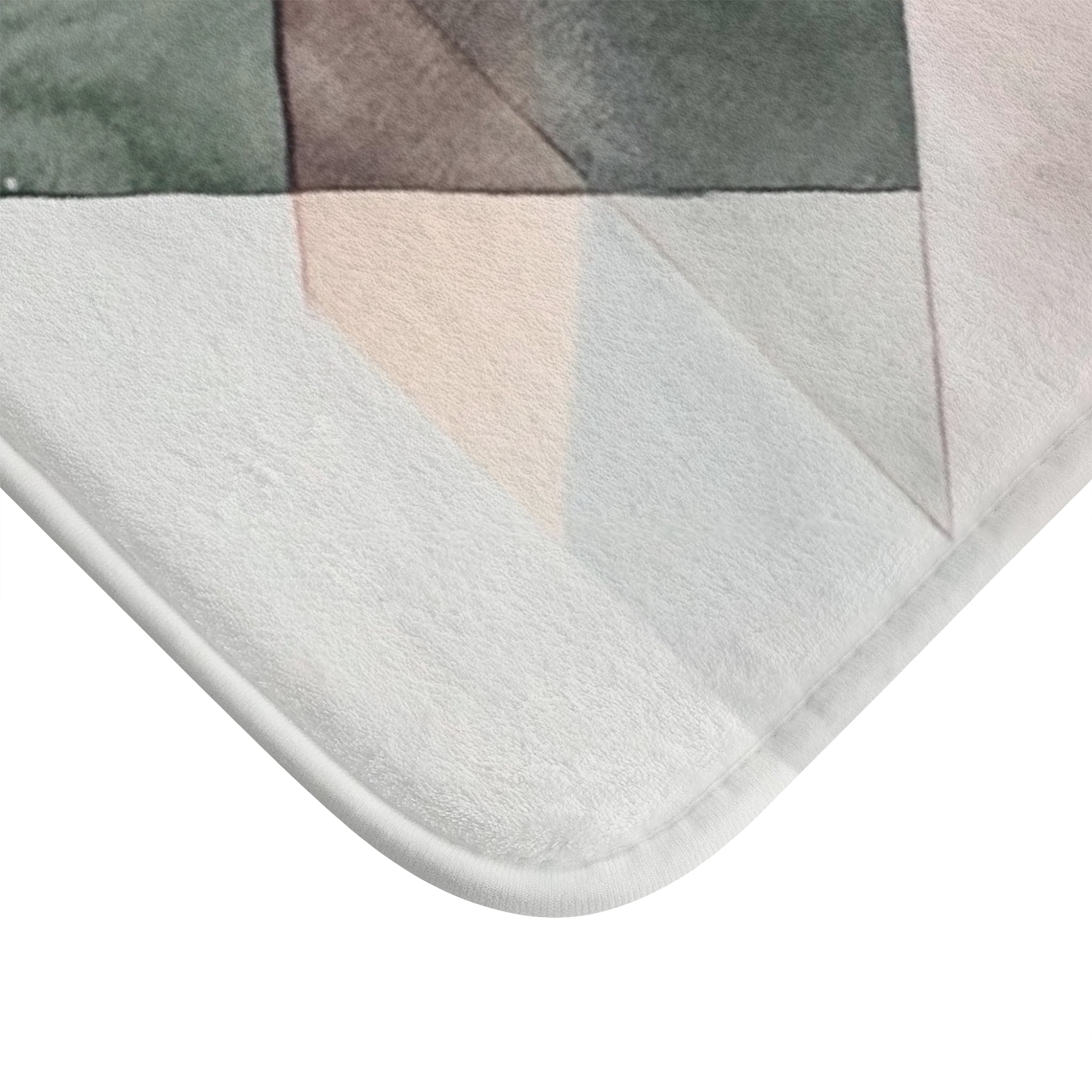 Abstract Bath Mat | Fade Watercolor Geometric Kitchen Mat