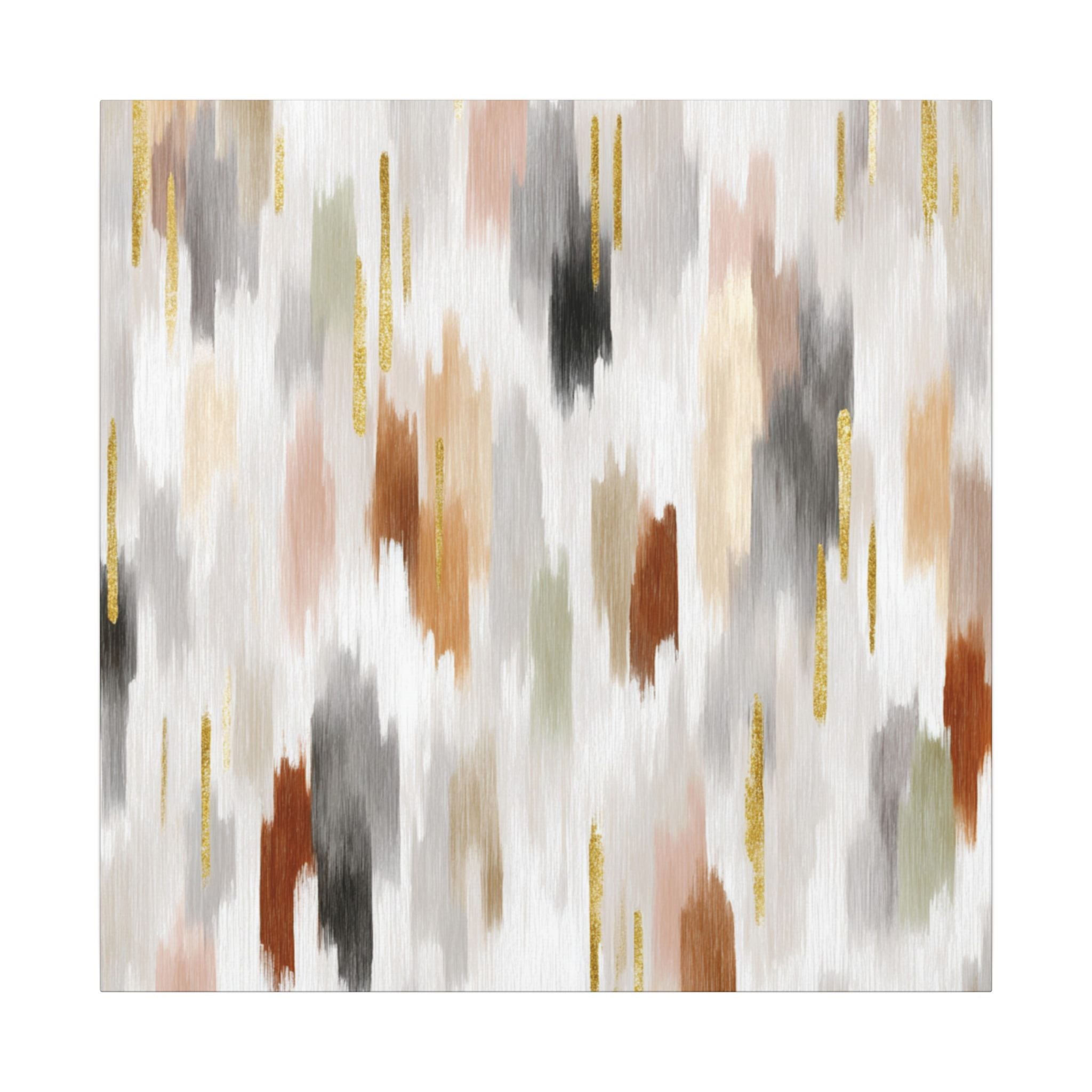 The image is an abstract painting with a variety of colors and brushstrokes, creating a dynamic and visually interesting composition.