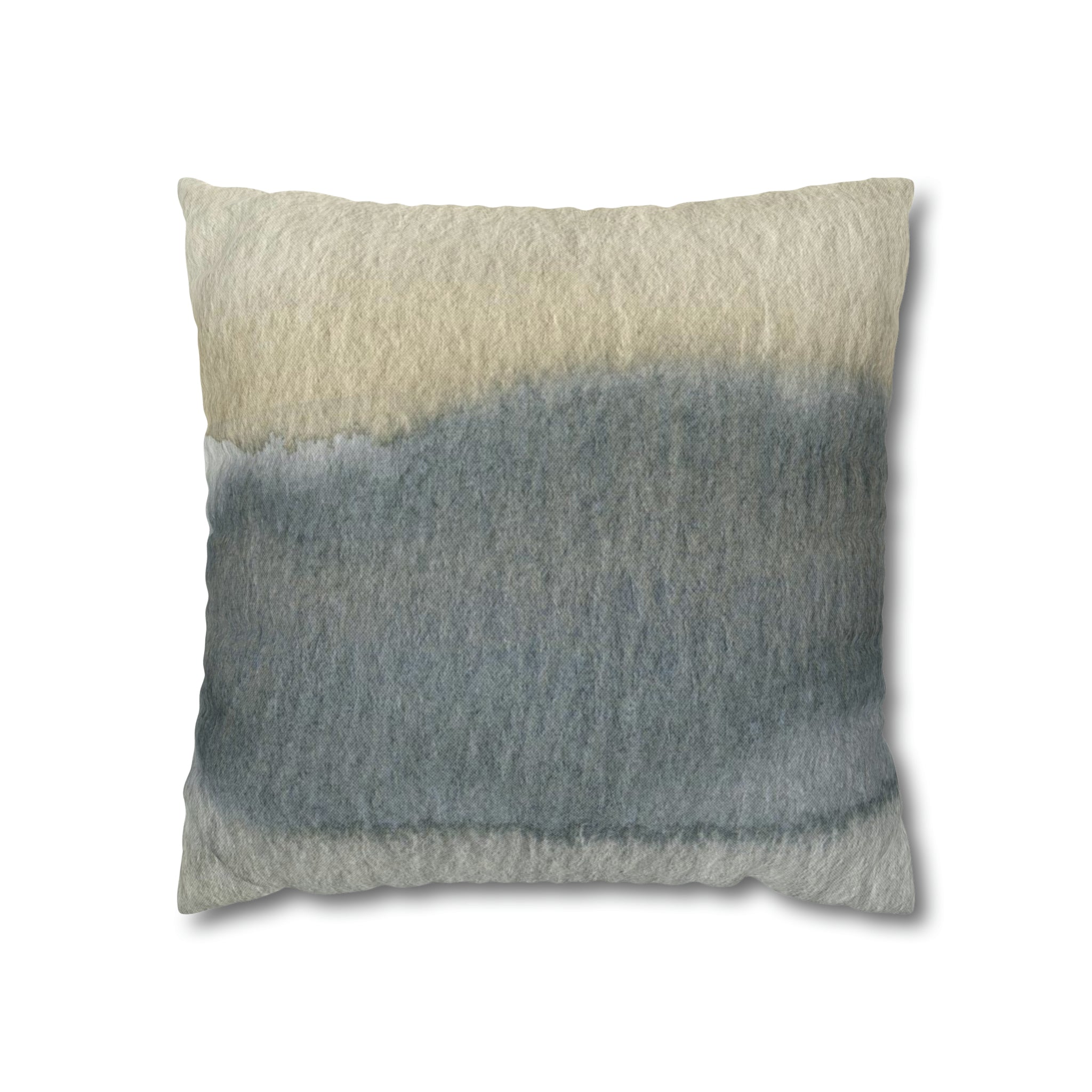 Abstract Pillow Cover | Gray Beige Watercolor Ombre