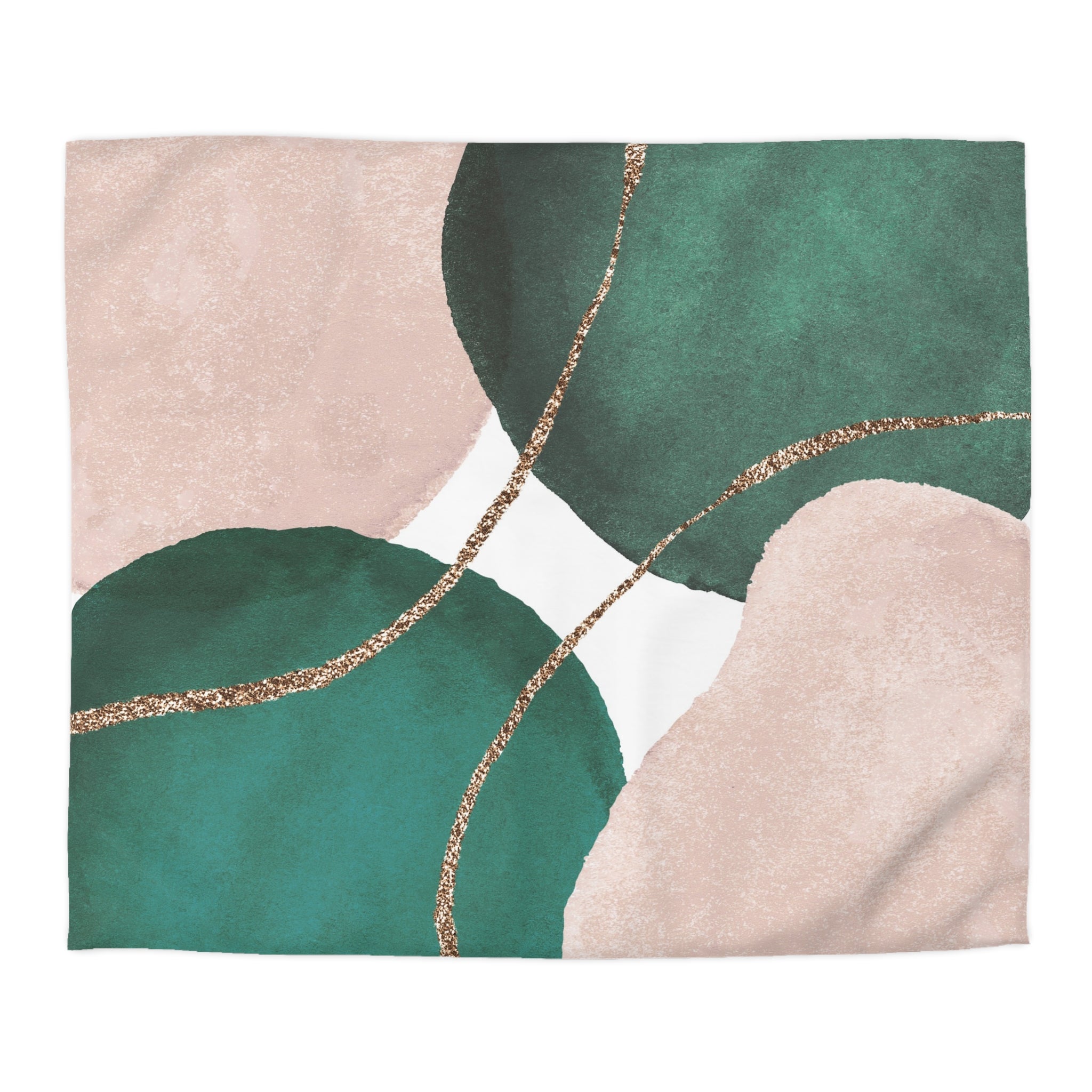 Abstract Watercolor Duvet, Pillow Cover | Green Blush Pink Bedroom Decor