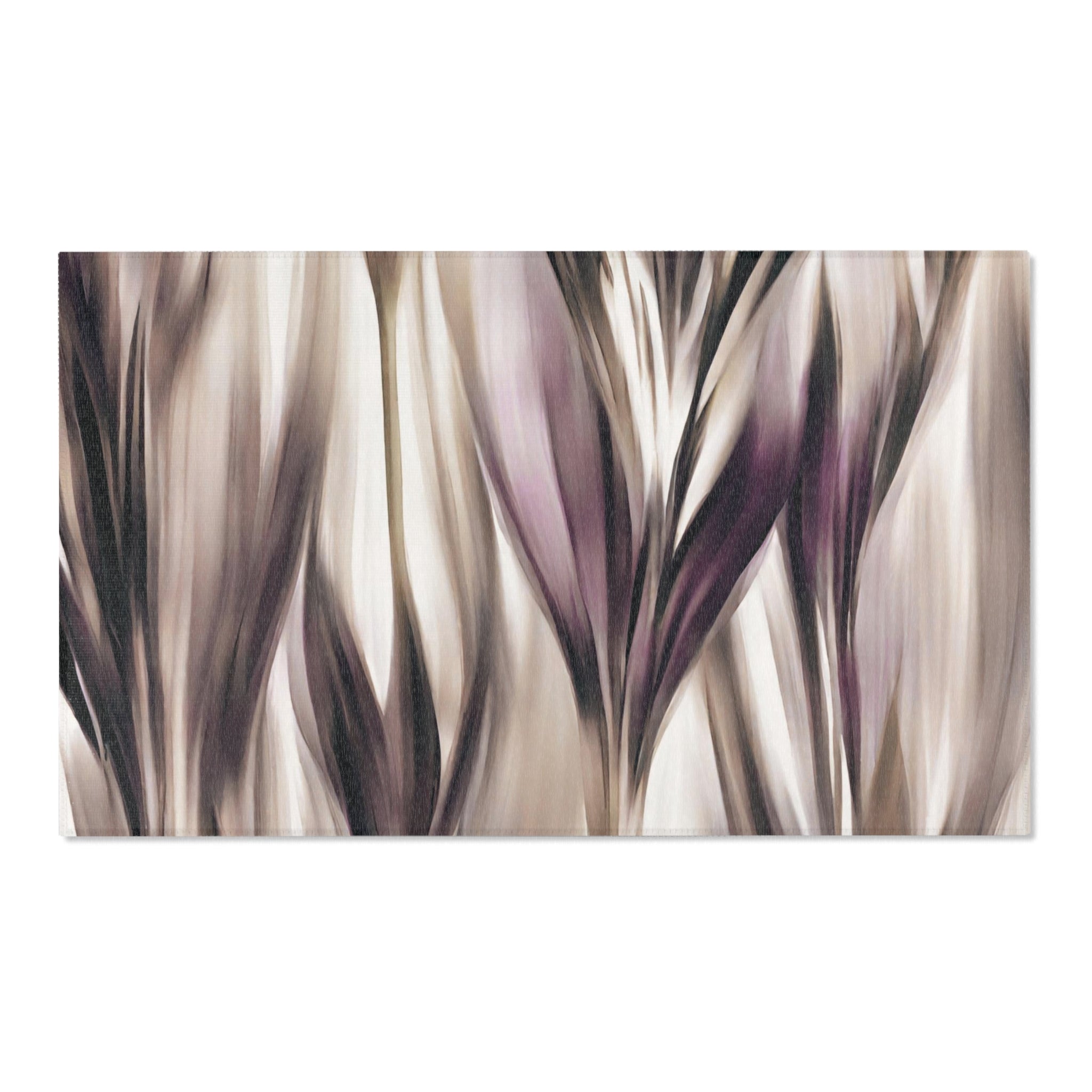 Abstract Large Area Rug | Brown Beige Purple Ombre