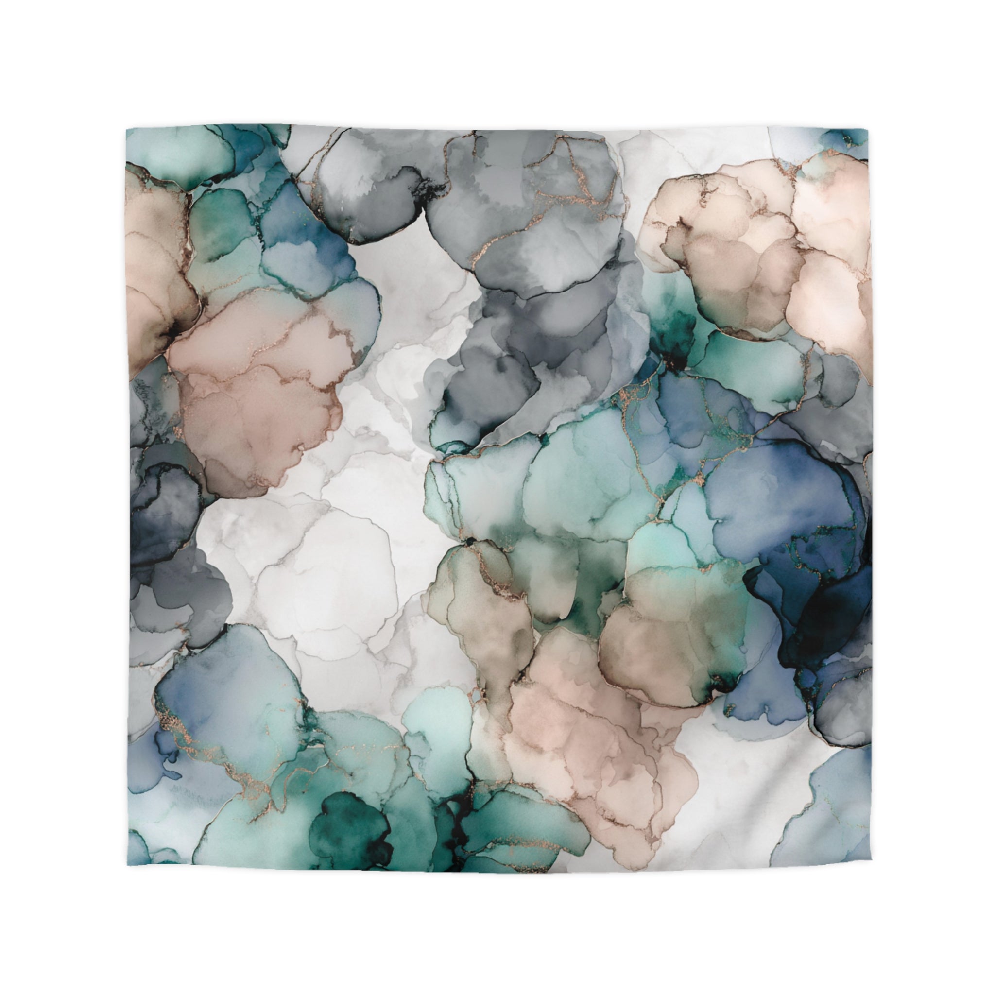 Abstract Duvet, Pillow Cover | Blue Blush Comforter, Modern Organic Bedroom Decor