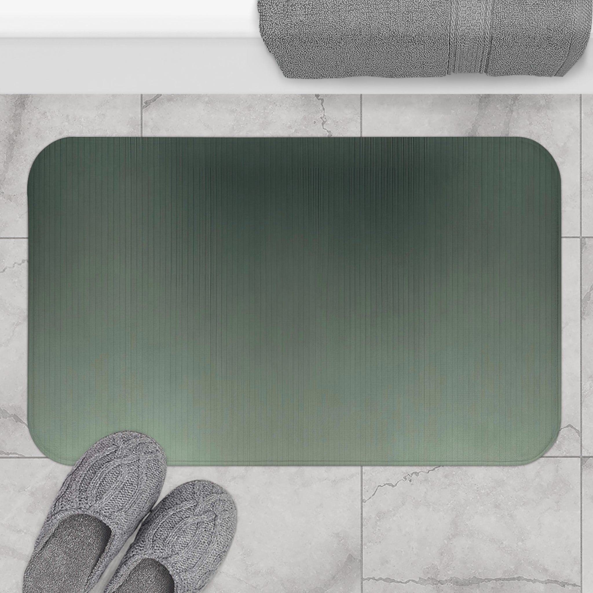 Abstract Bath Mat, Kitchen Mat | Sage Green Ombre