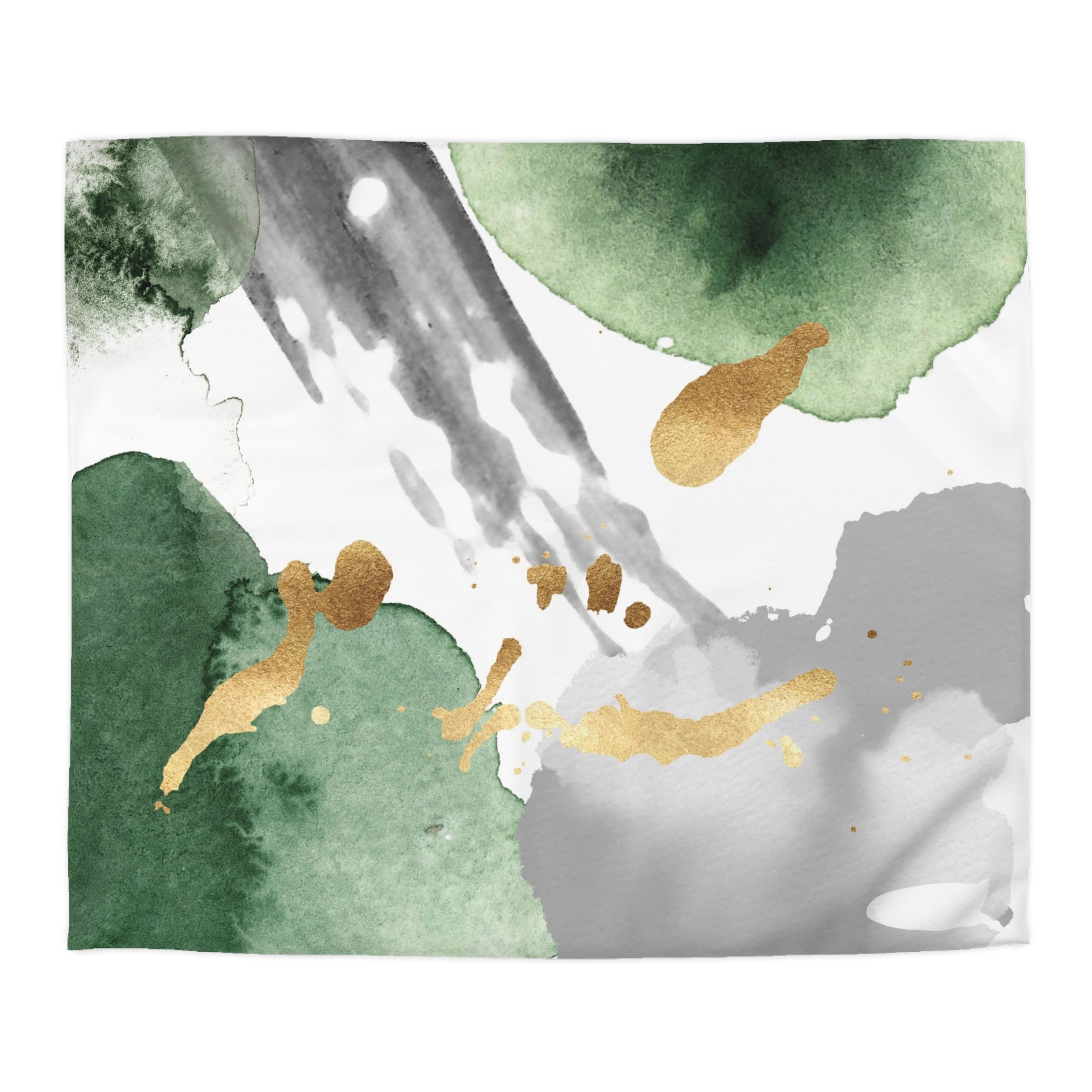 Abstract Duvet Cover | White Green Ombre