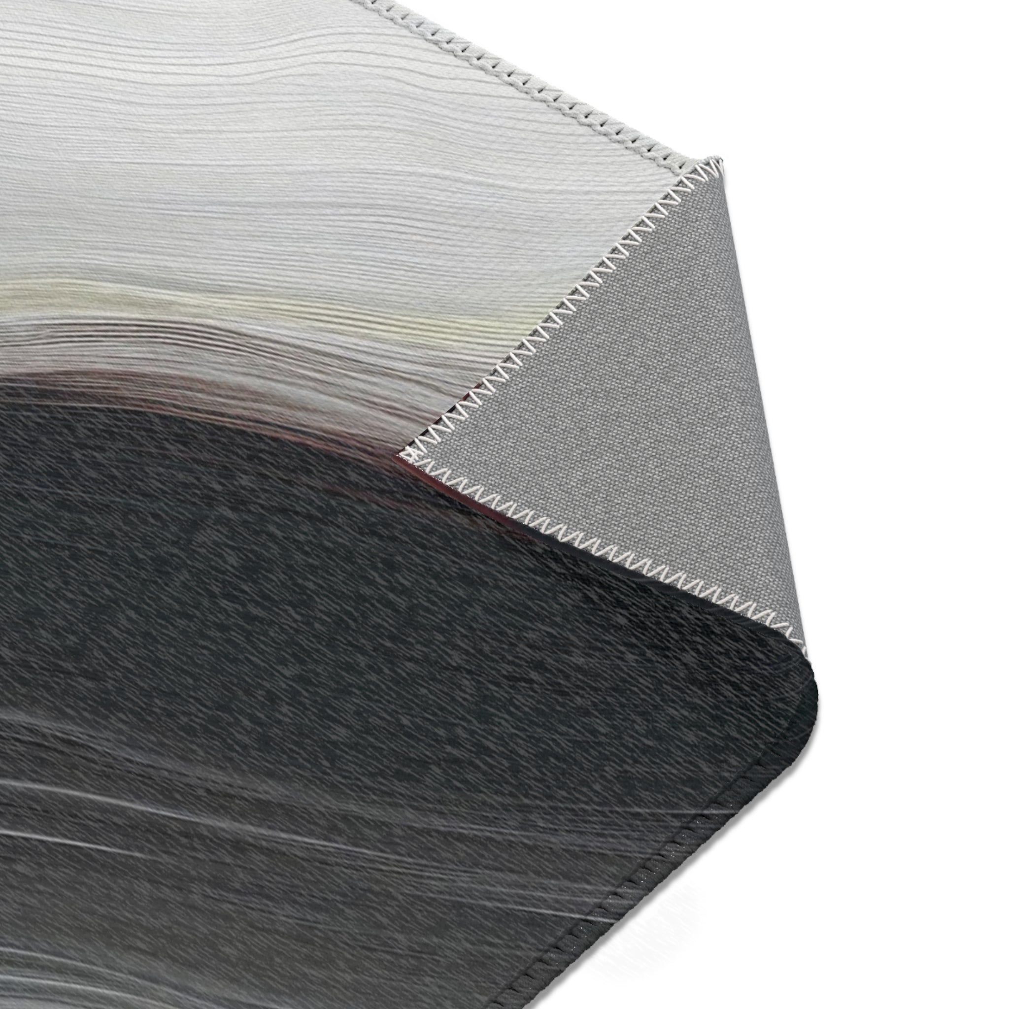 Abstract Area Rug | Black Grey White Ombre