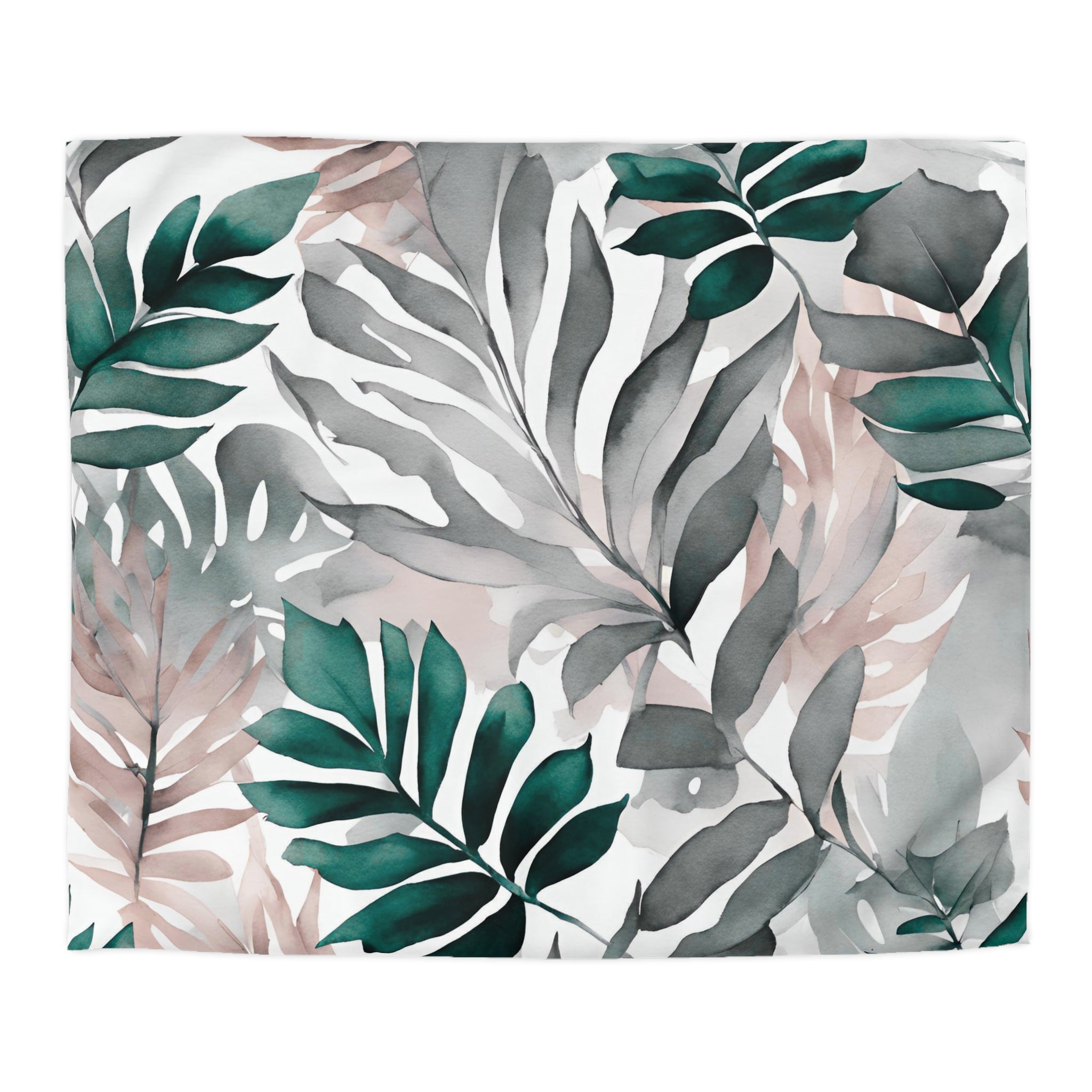 Floral Cotton Duvet, Pillow Cover | Nature Leaves Bedroom Decor