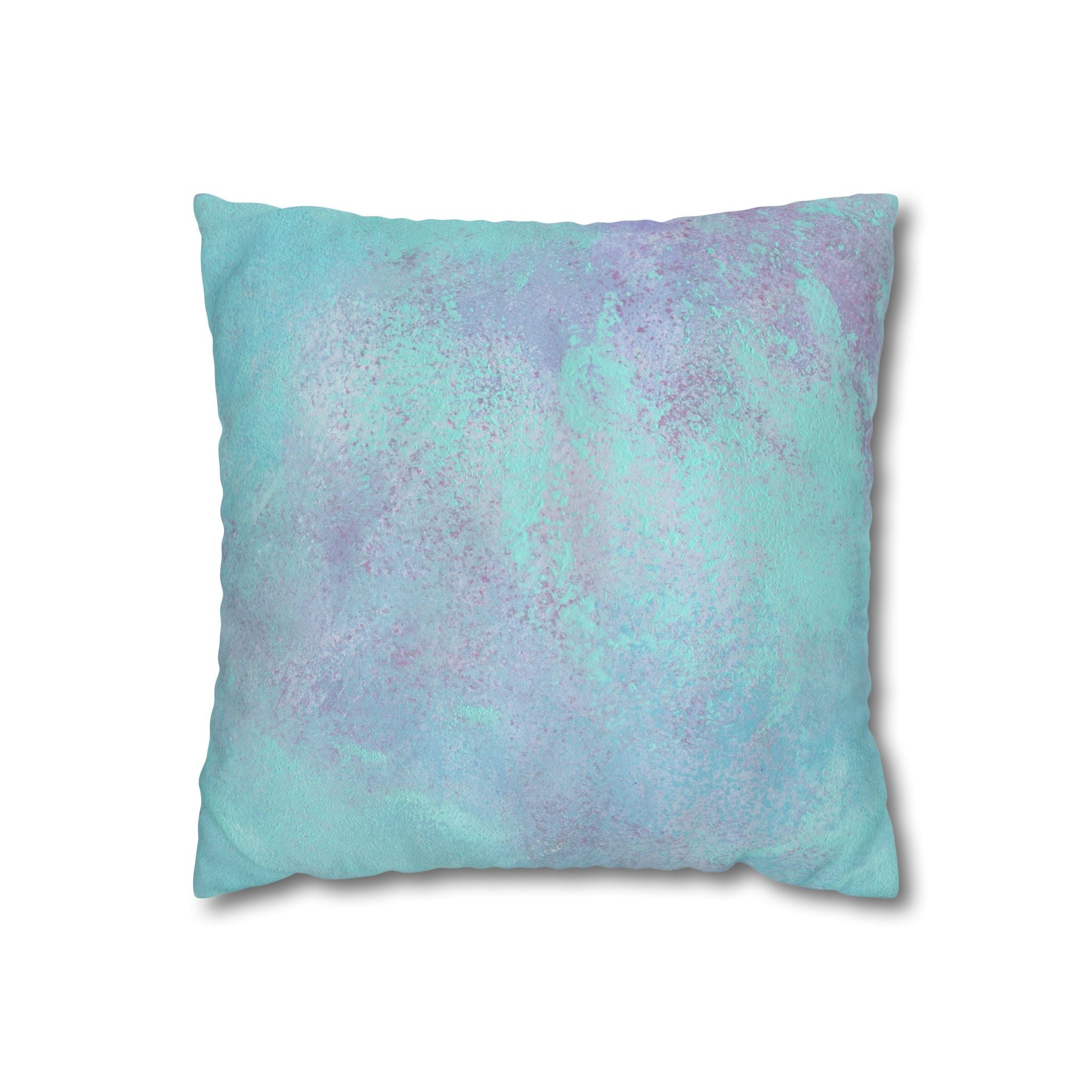 Square Poly Canvas Pillowcase | Mint Teal Turquoise, Lavender