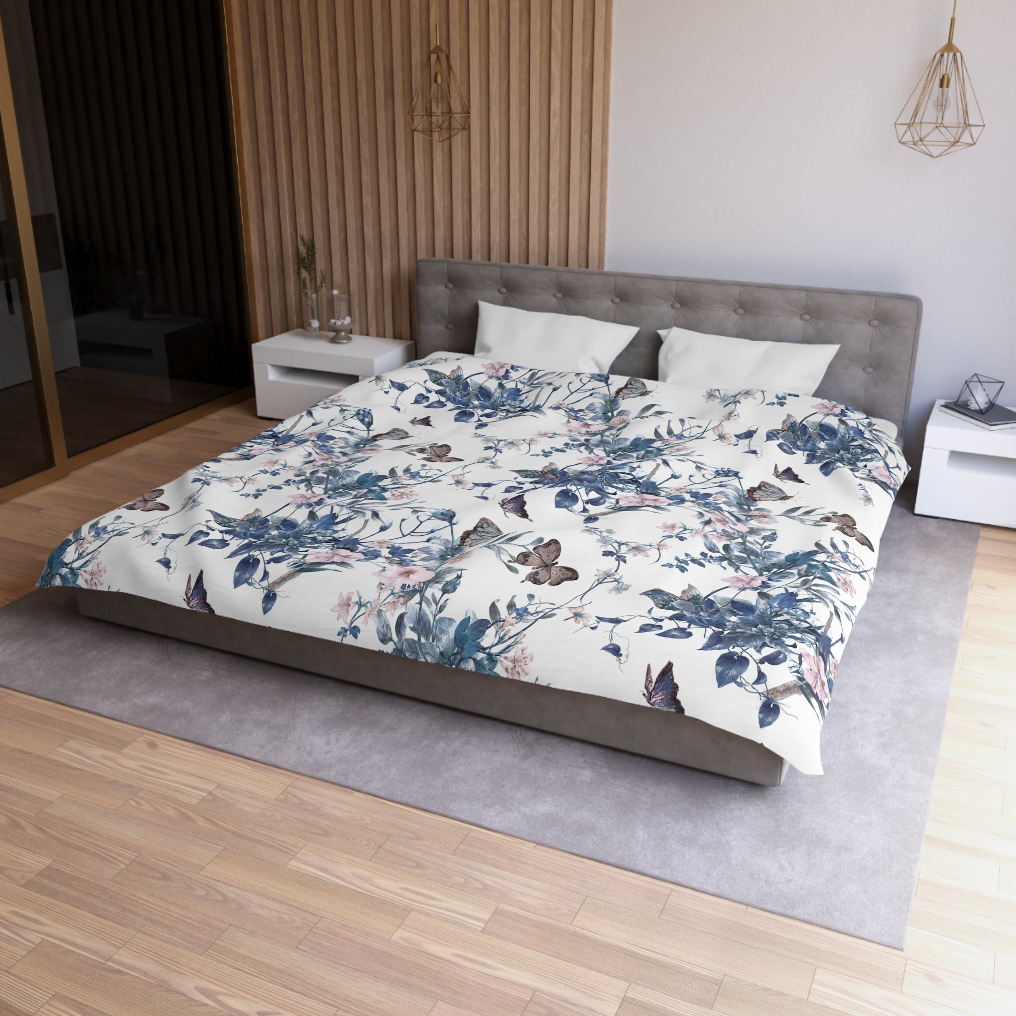 Floral Cotton Duvet, Pillow Cover | Nature Bedroom Decor