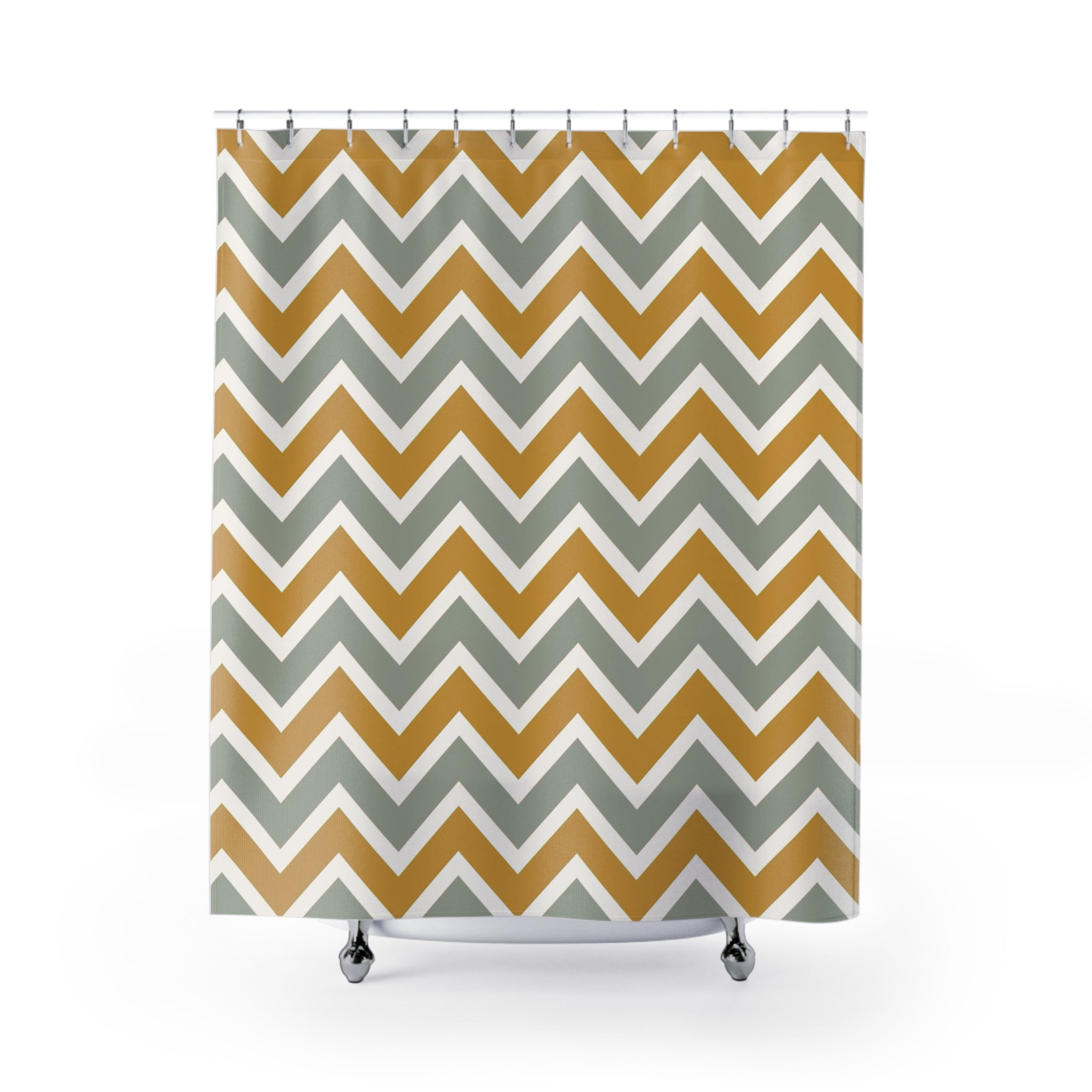 modern boho fabric shower curtain