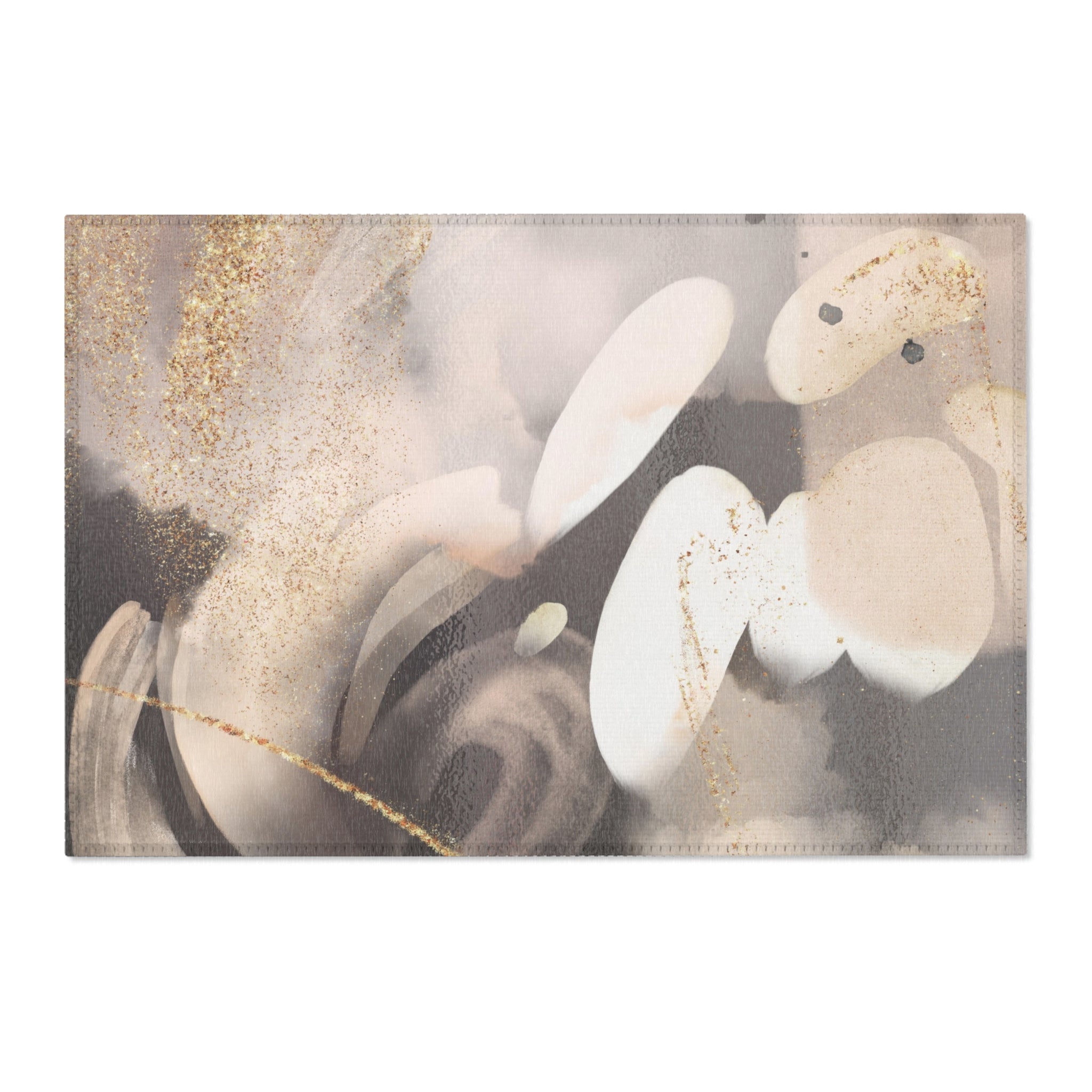 Abstract Area Rug | Taupe Beige Grey Blush