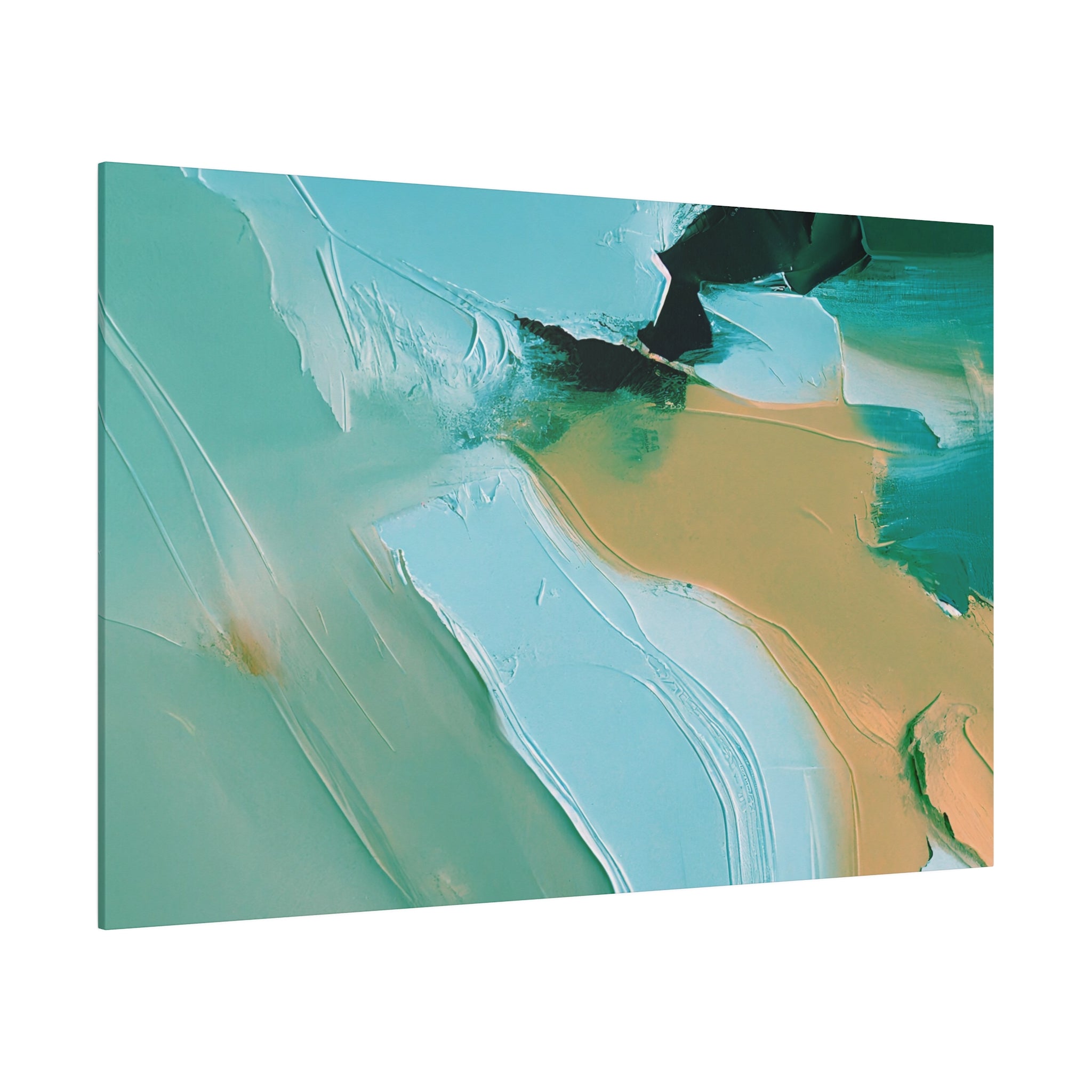 Canvas Wall Art | Earthy Beige Blue Green Wall Artwork