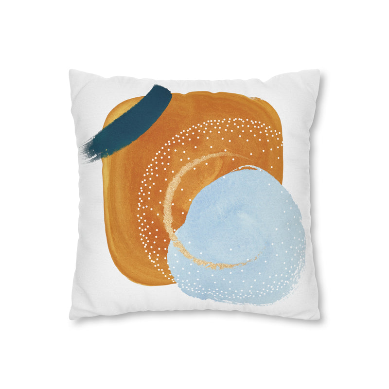 Abstract Pillow Cover | Burnt Orange Blush Pink White Blue