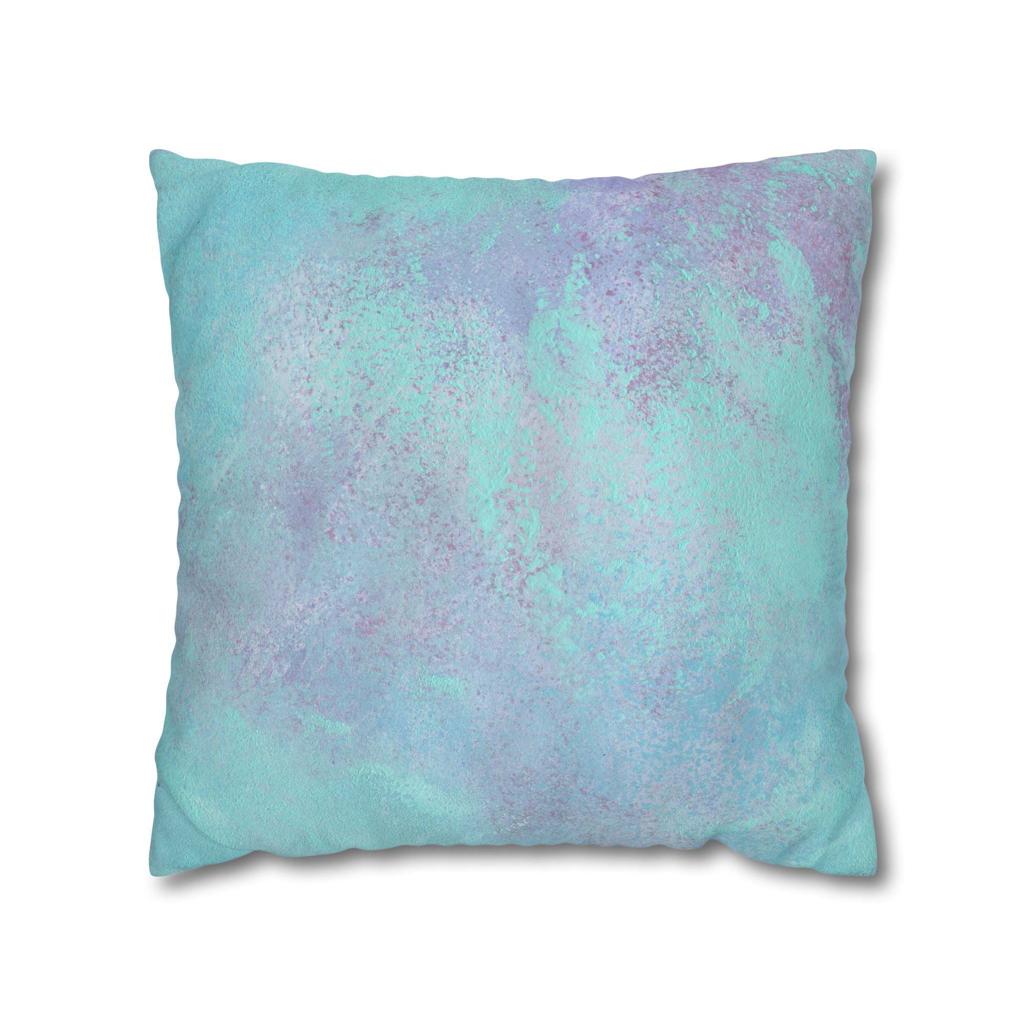 Square Poly Canvas Pillowcase | Mint Teal Turquoise, Lavender