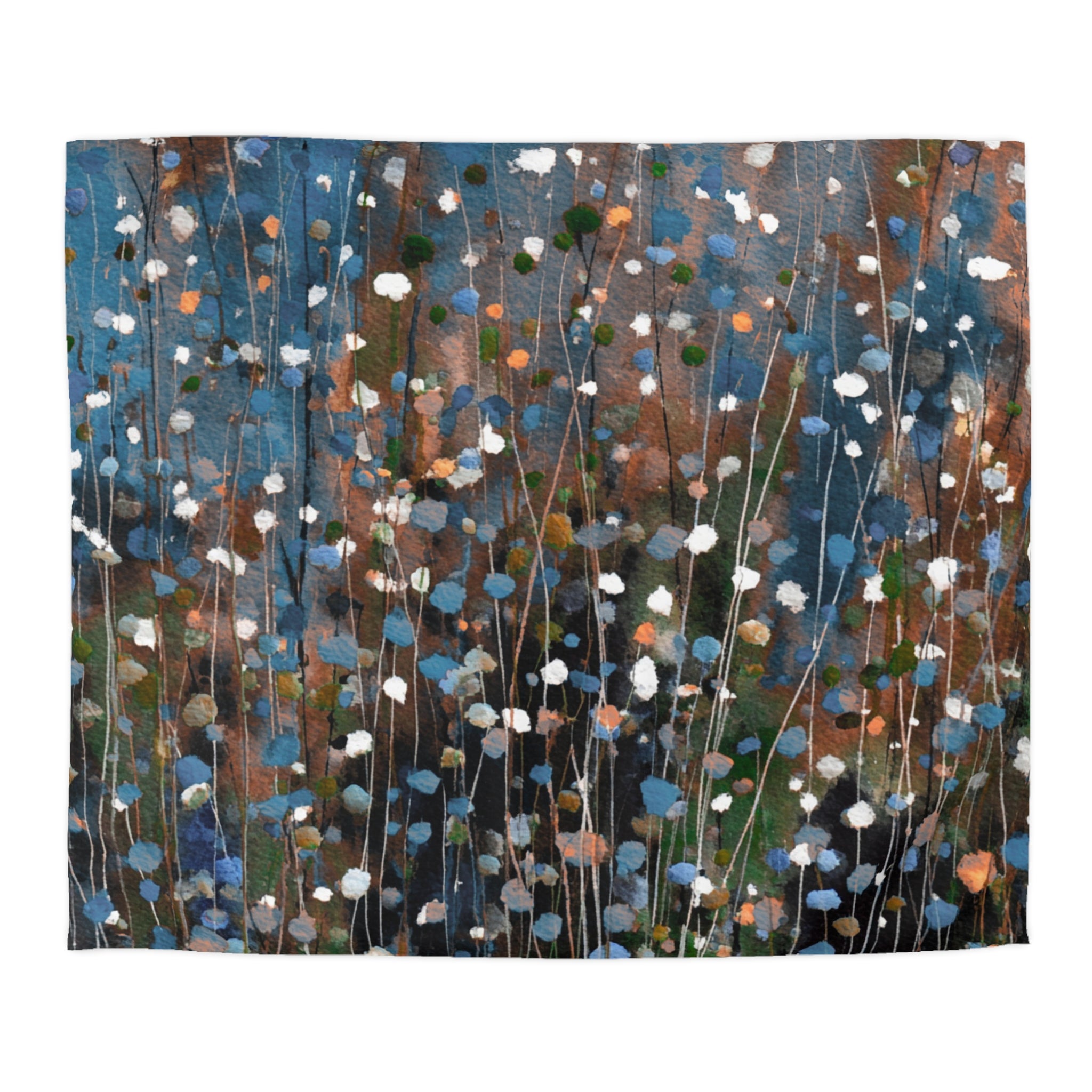 Floral Duvet, Pillow Cover | Grey Blue Bedroom Decor