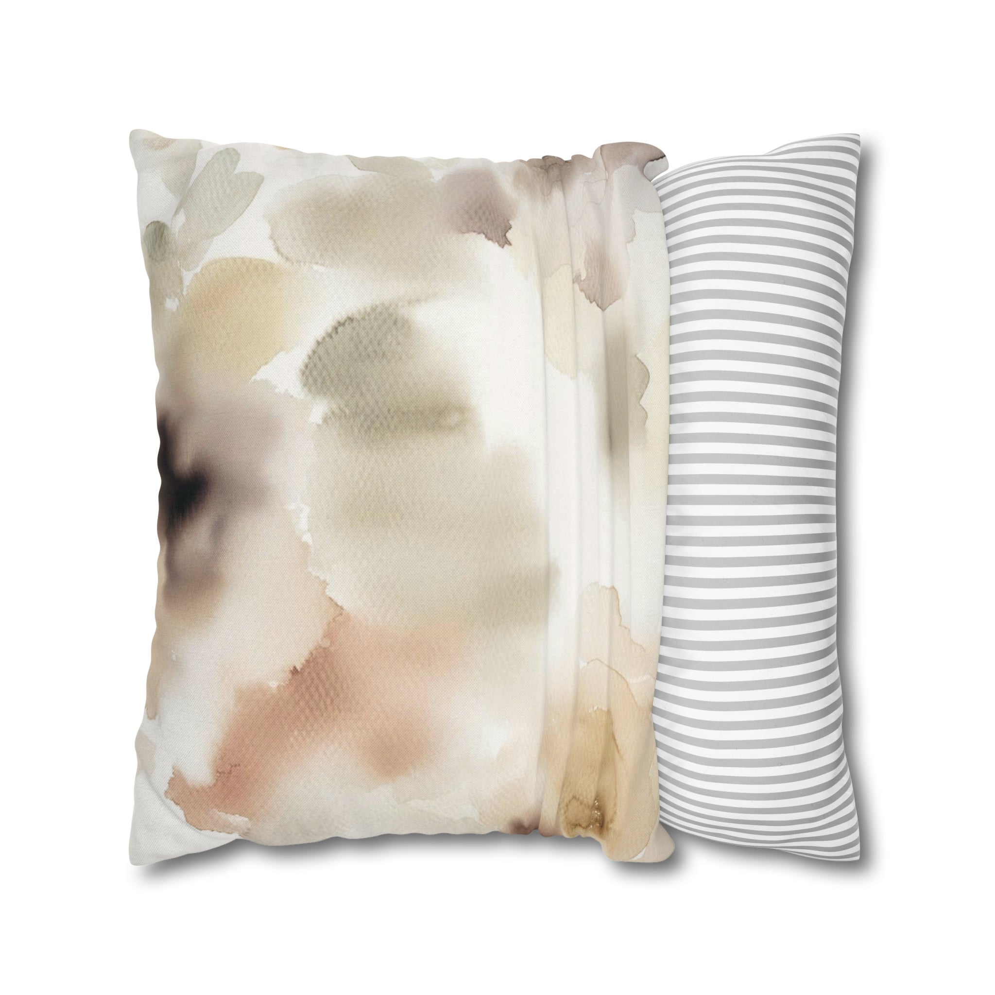 Boho Floral Throw Pillow Cover | Beige, Natural Patel