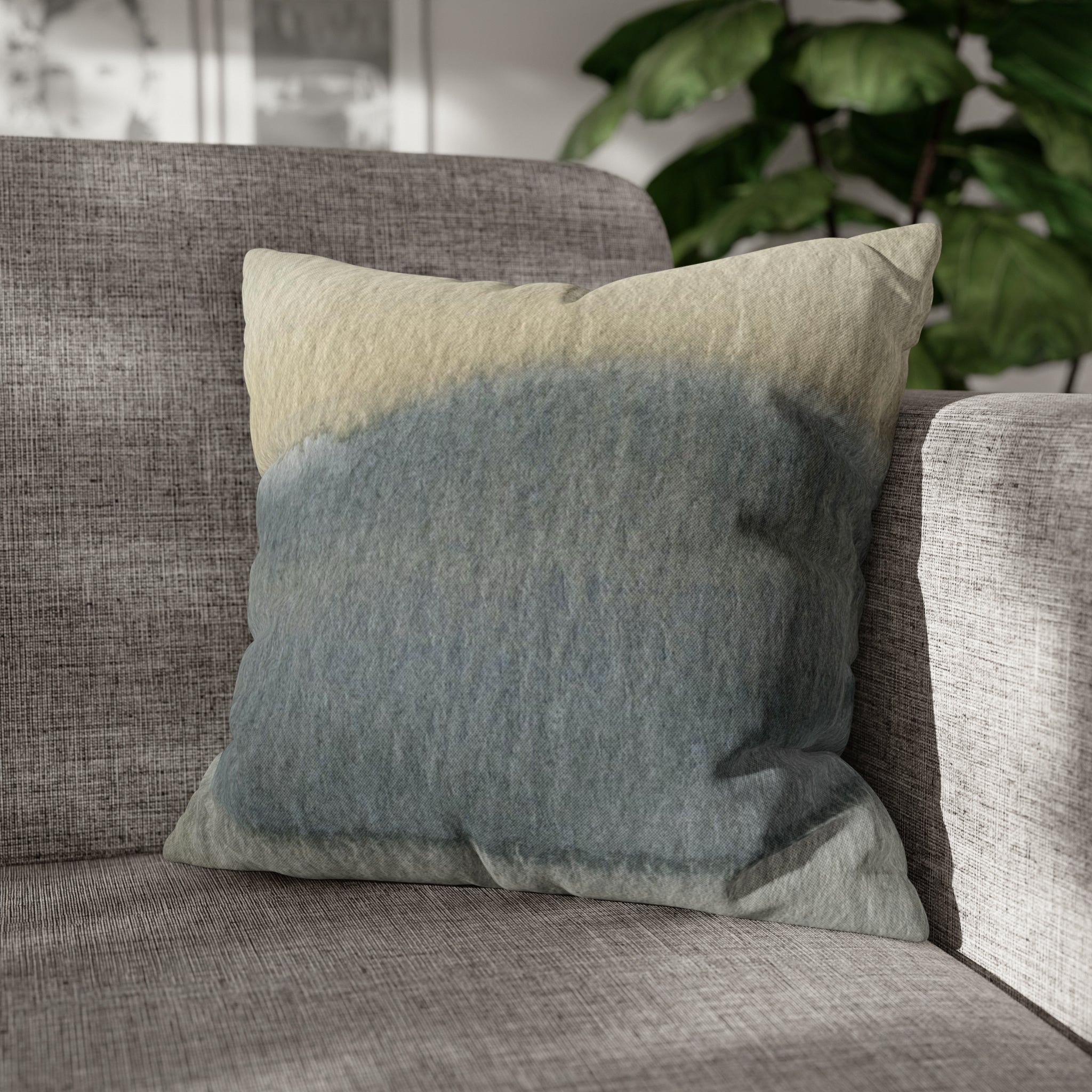 Abstract Pillow Cover | Gray Beige Watercolor Ombre