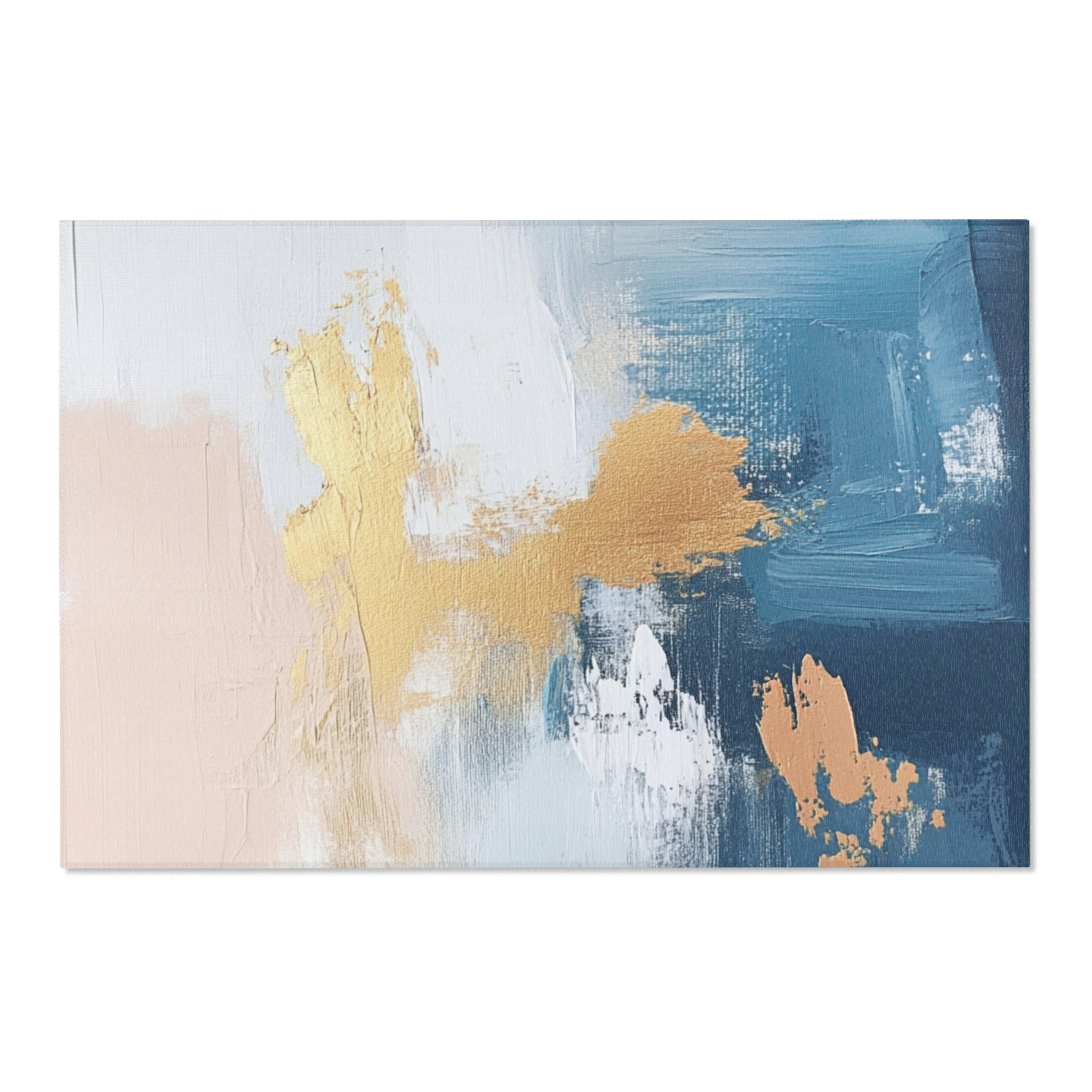 Abstract Ombre Area Rug | Pink Blue Watercolor Artsy Rug