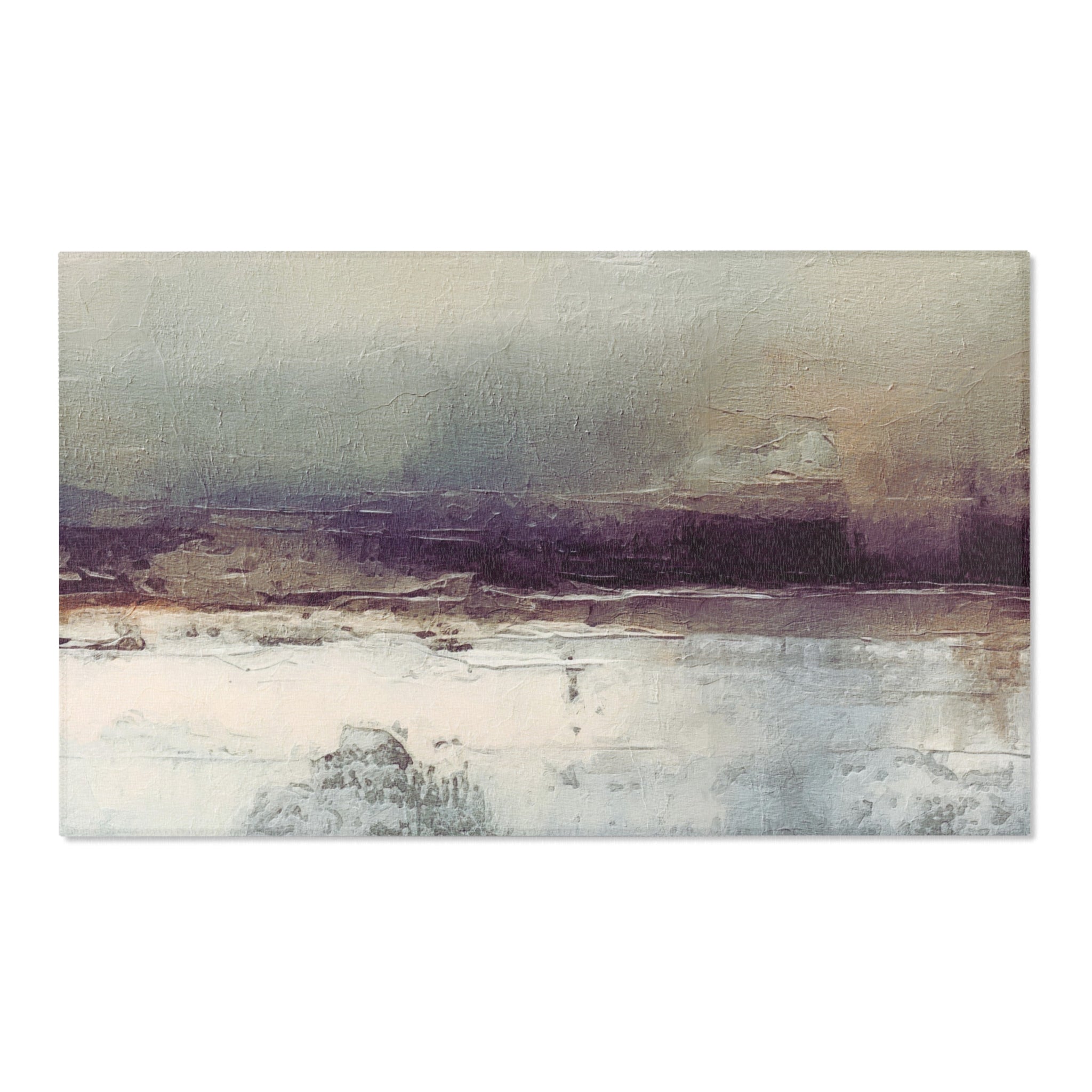 Abstract Area Rug | Grey Purple Watercolor Artsy Rug
