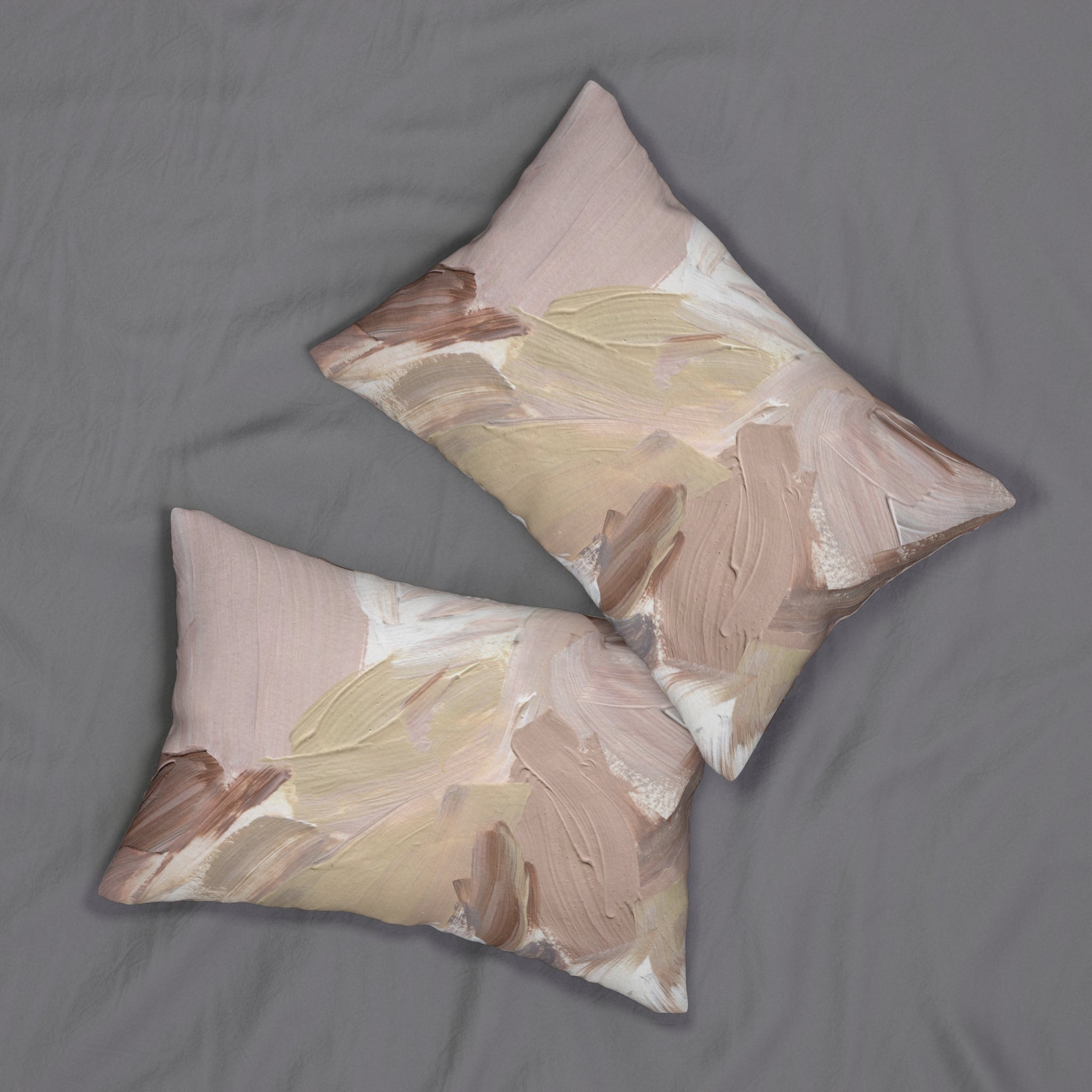 Pastel Blush Pink Lumbar Pillow | Decorative Couch & Bedroom
